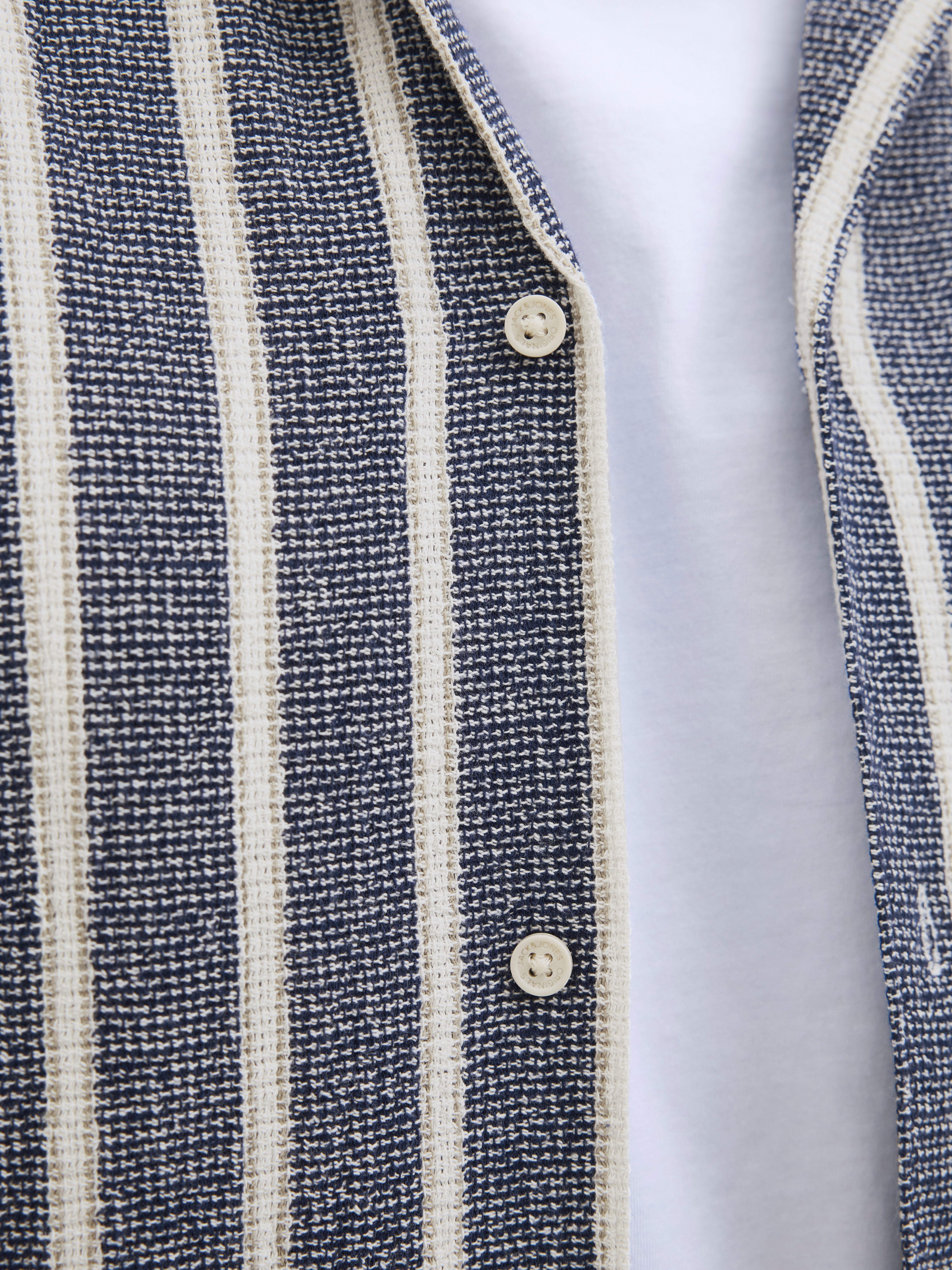 Jack & Jones PlusSize Overhemd met korte mouwen JORCOBA STRIPE RESORT SHIRT SS SN PLS