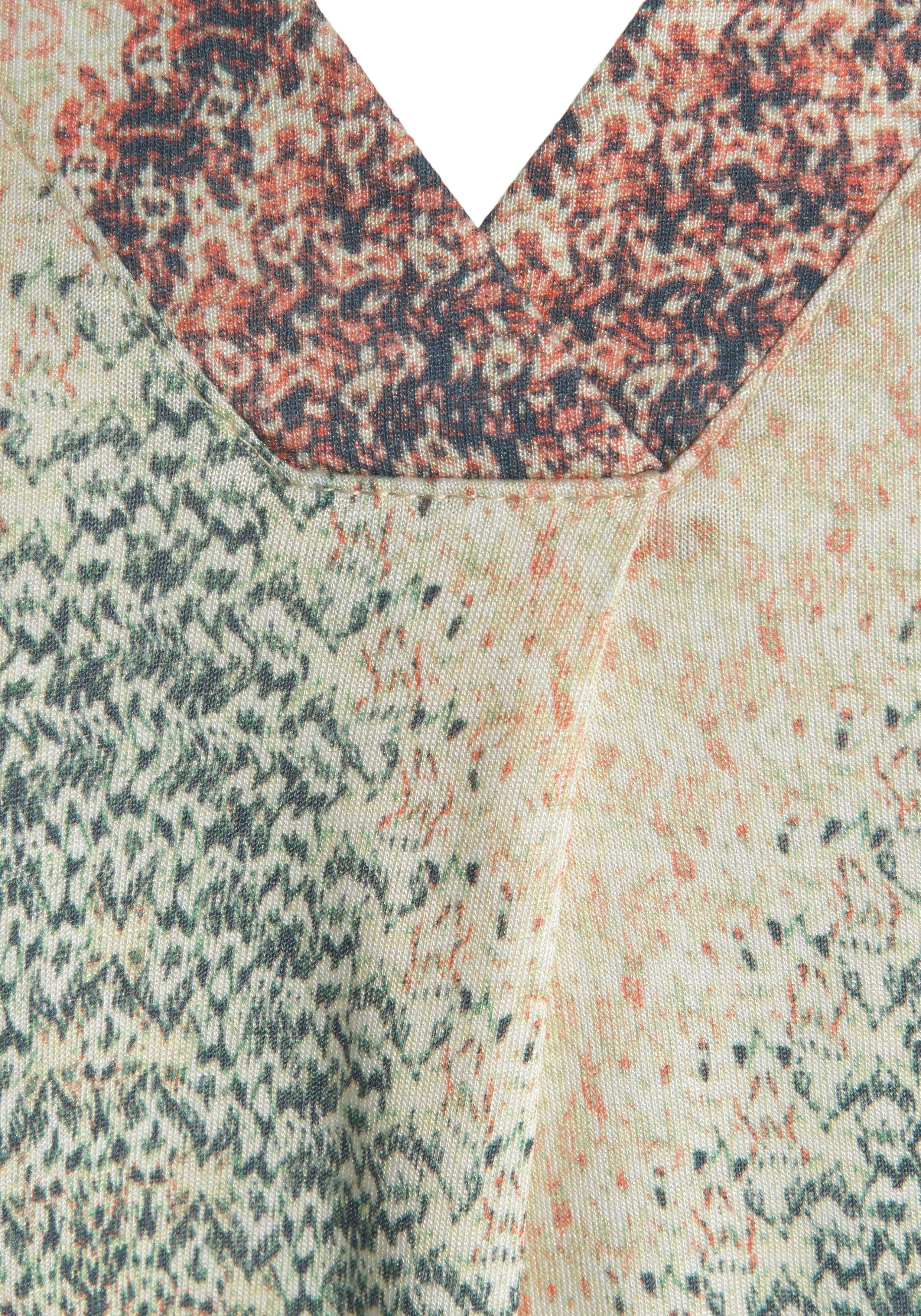 Lascana Tanktop met alloverprint en v-hals, zomers blousetop