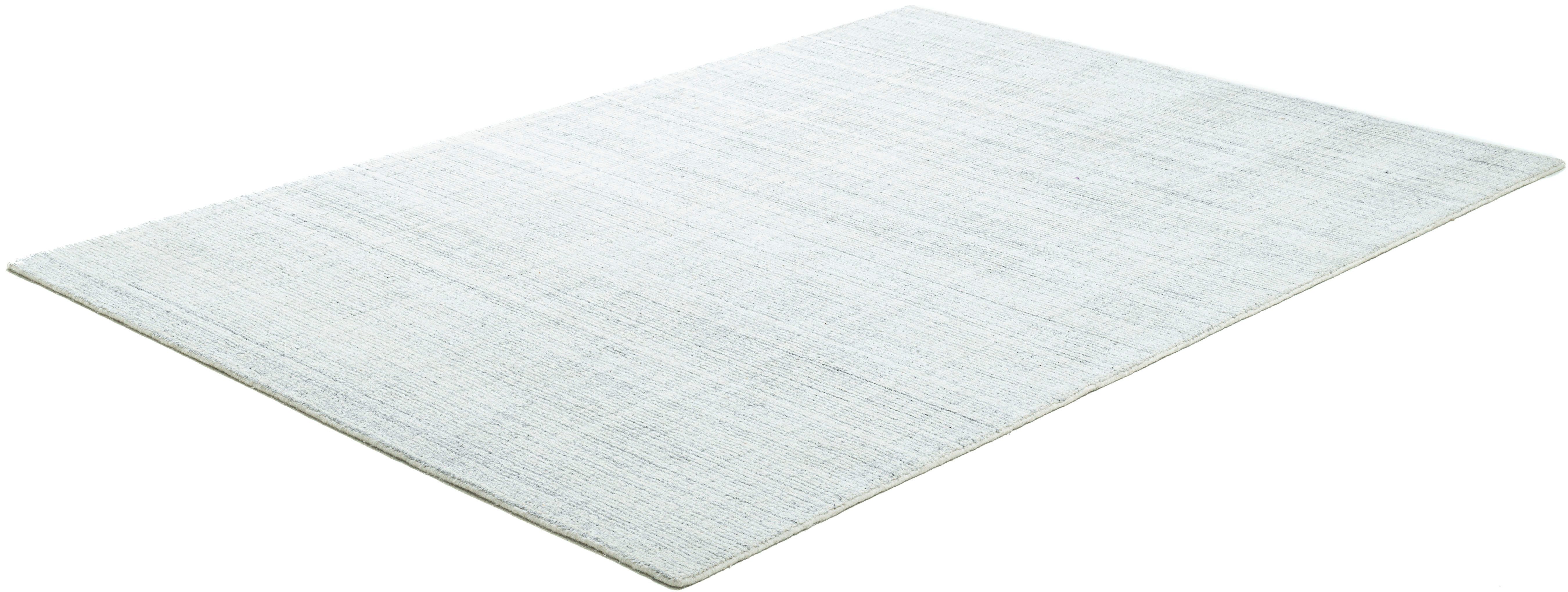 THEKO Vloerkleed Boston UNI Handgeweven tapijt, gemêleerd, zachte kwaliteit, 60% viscose, handgeweven