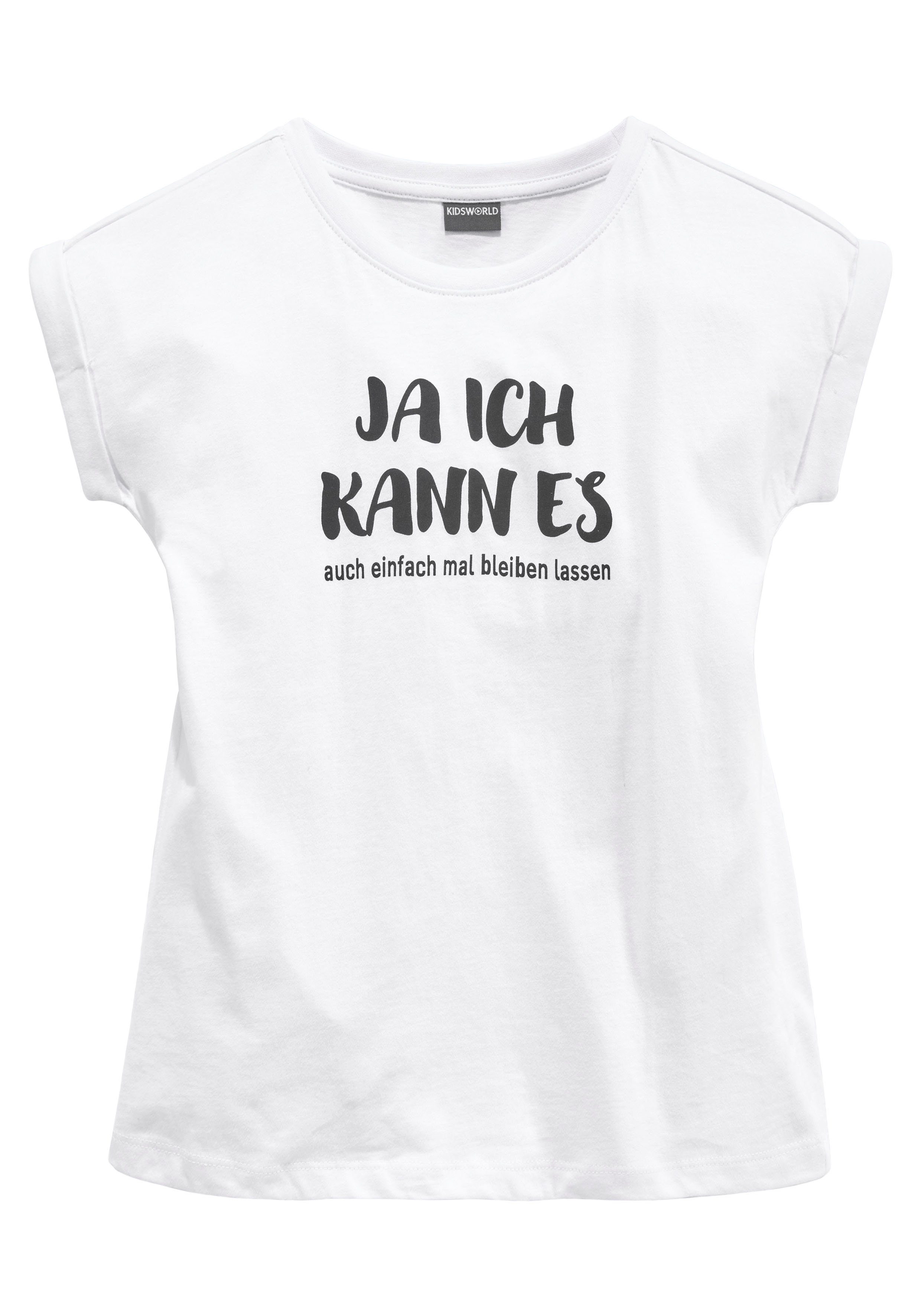 KIDSWORLD T-shirt Ja ik kan het ... Korte mouwen, comfortabele pasvorm, met coole statements