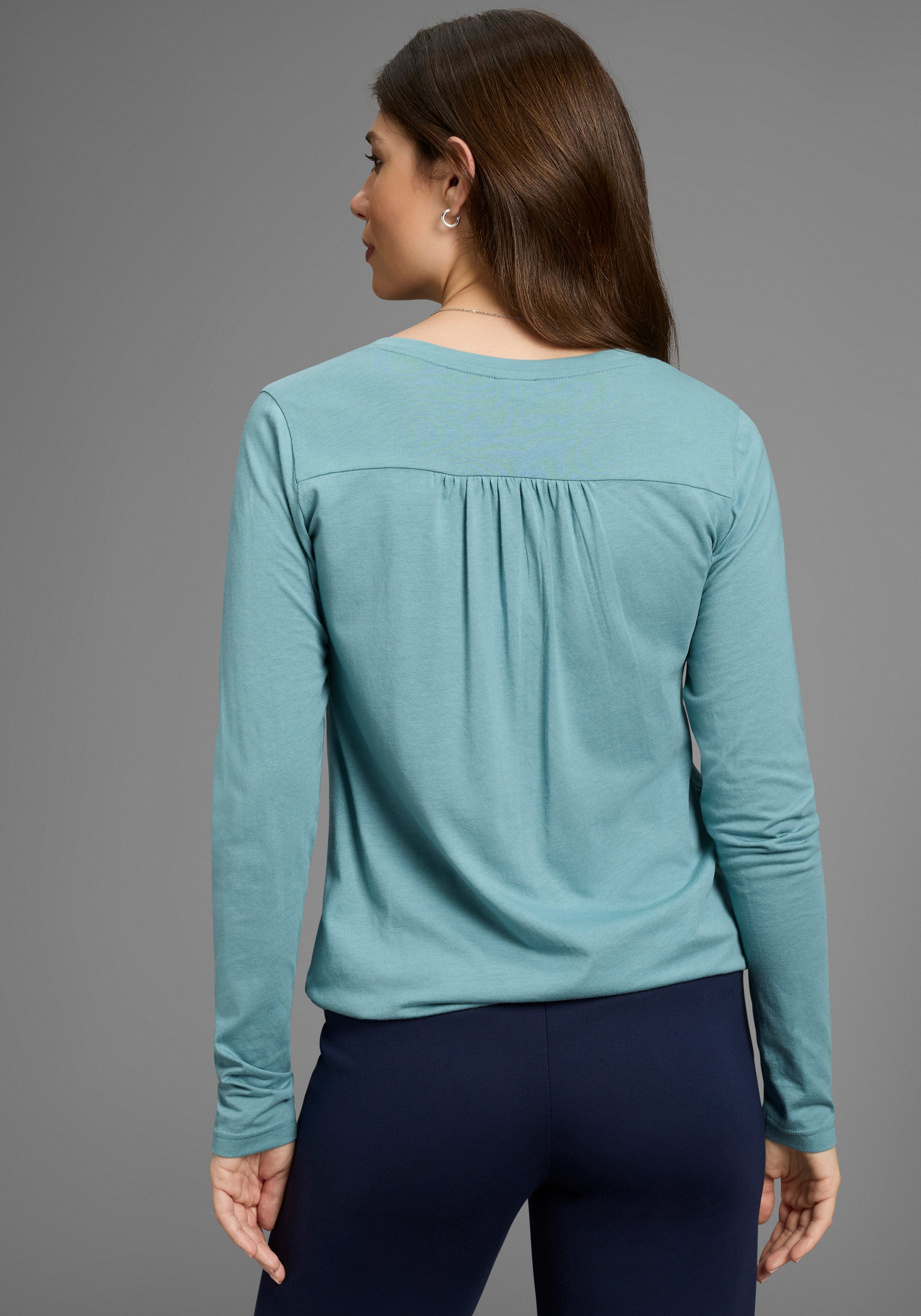 KangaROOS Shirt met lange mouwen met knoopsluiting en schattige details