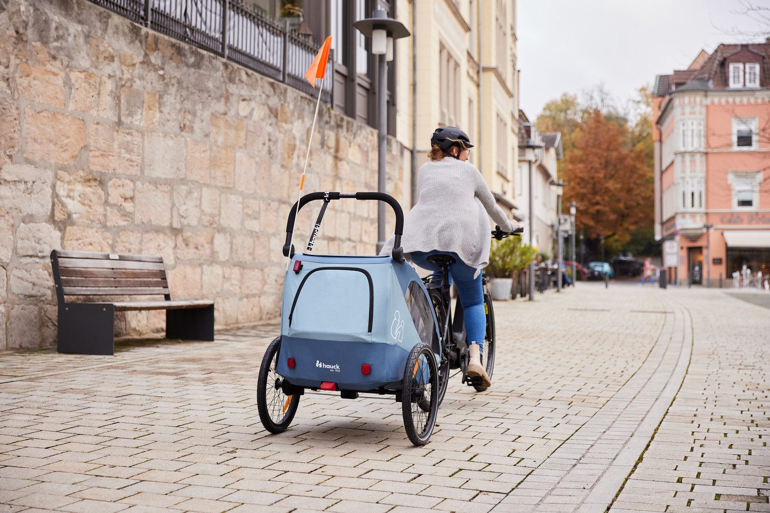 Hauck Kinderen fiets aanhanger 2in1 Bike Trailer und Buggy Dryk Duo Plus, black