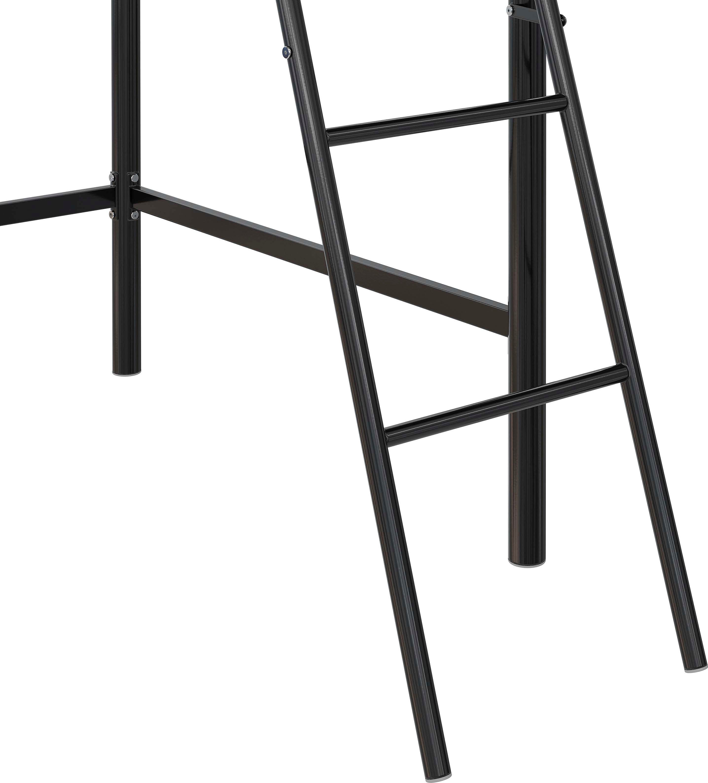 Lüttenhütt Hoogslaper Nils met lattenbodem en ladder, matrasmaat 90x200 cm, hoogte 129 cm