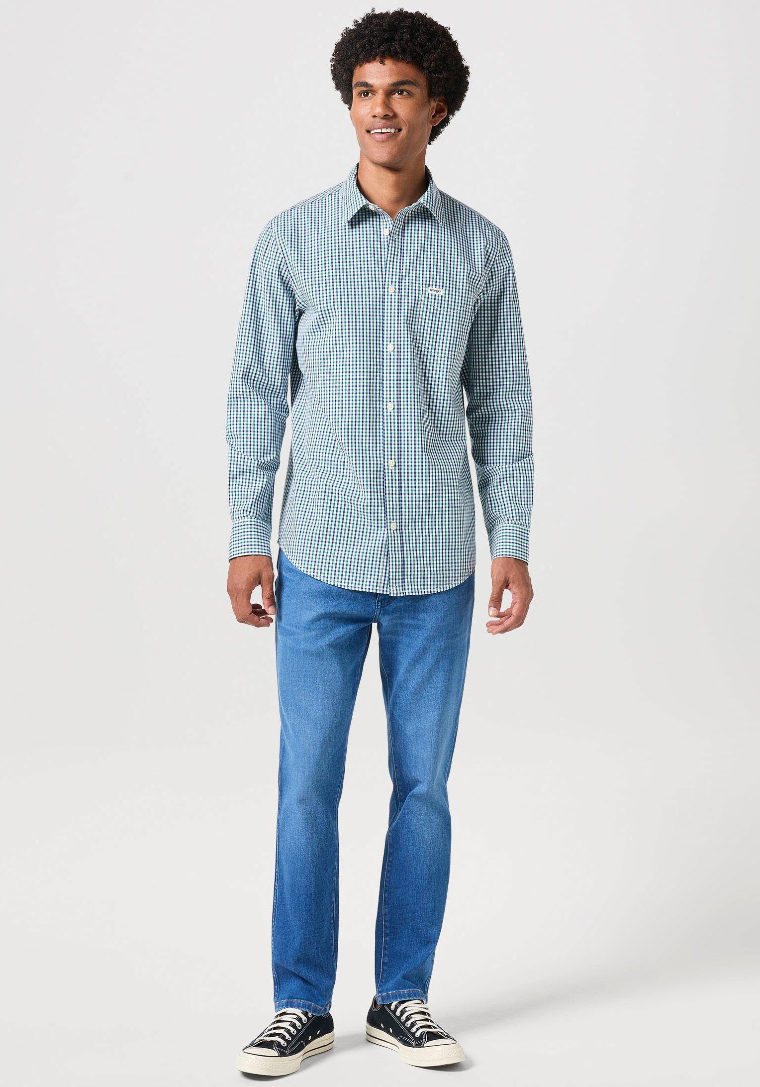 Wrangler Overhemd met lange mouwen LS 1 PKT SHIRT met geruit patroon