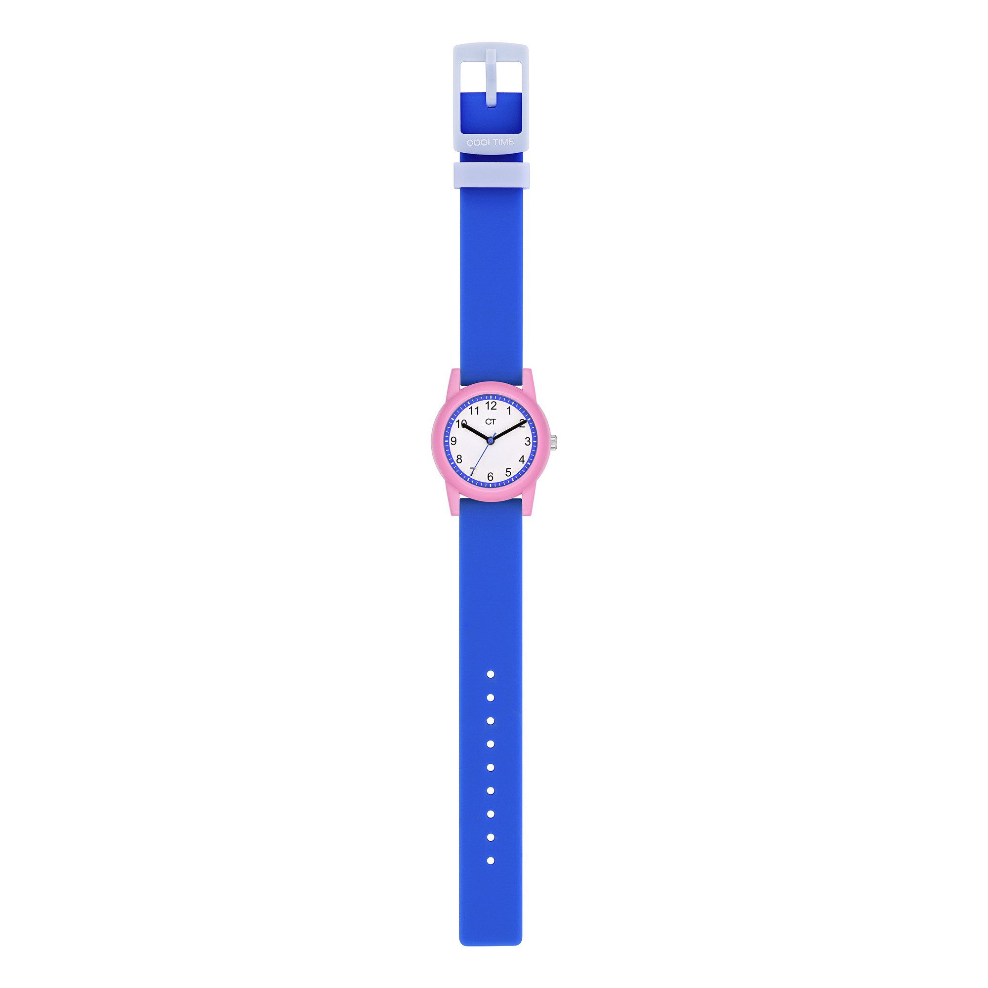 COOL TIME Kwartshorloge The Cool Blue Retro Horloge, siliconen armband, kinderhorloge, meisje, analoog