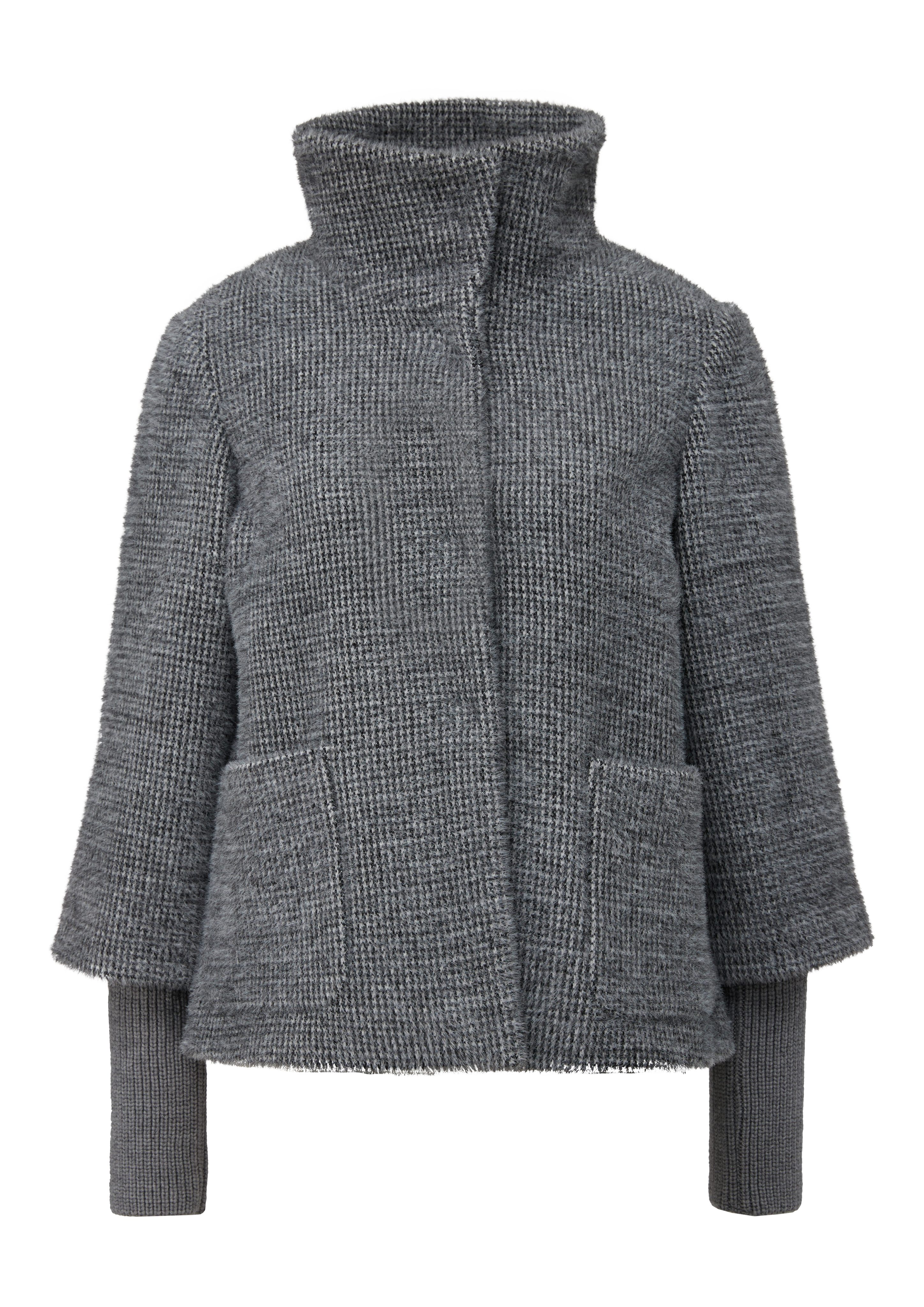 s.Oliver BLACK LABEL Outdoorjack kort met extra hoge kraag