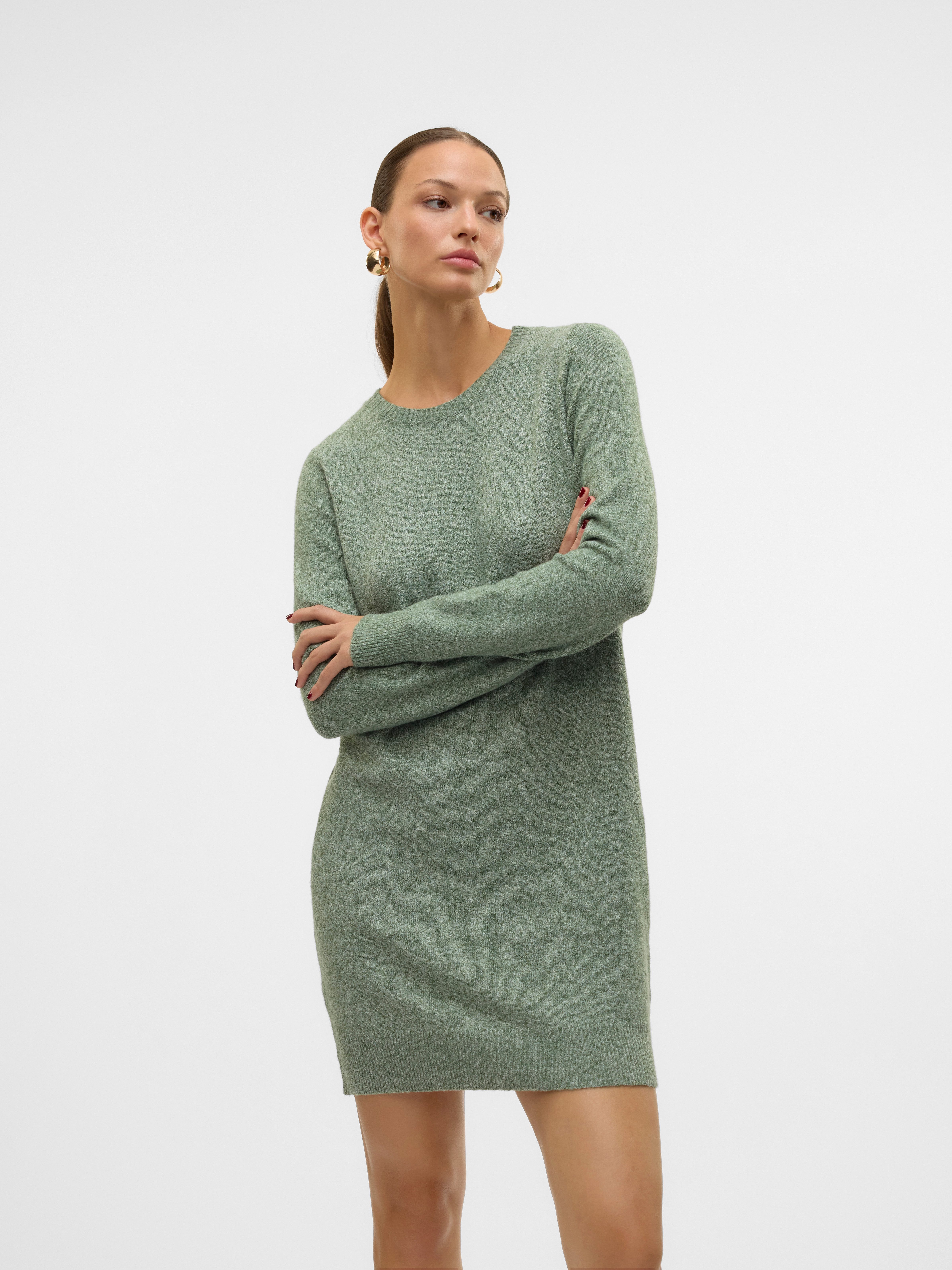 Vero Moda Gebreide jurk VMDOFFY LS O-NECK DRESS GA NOOS