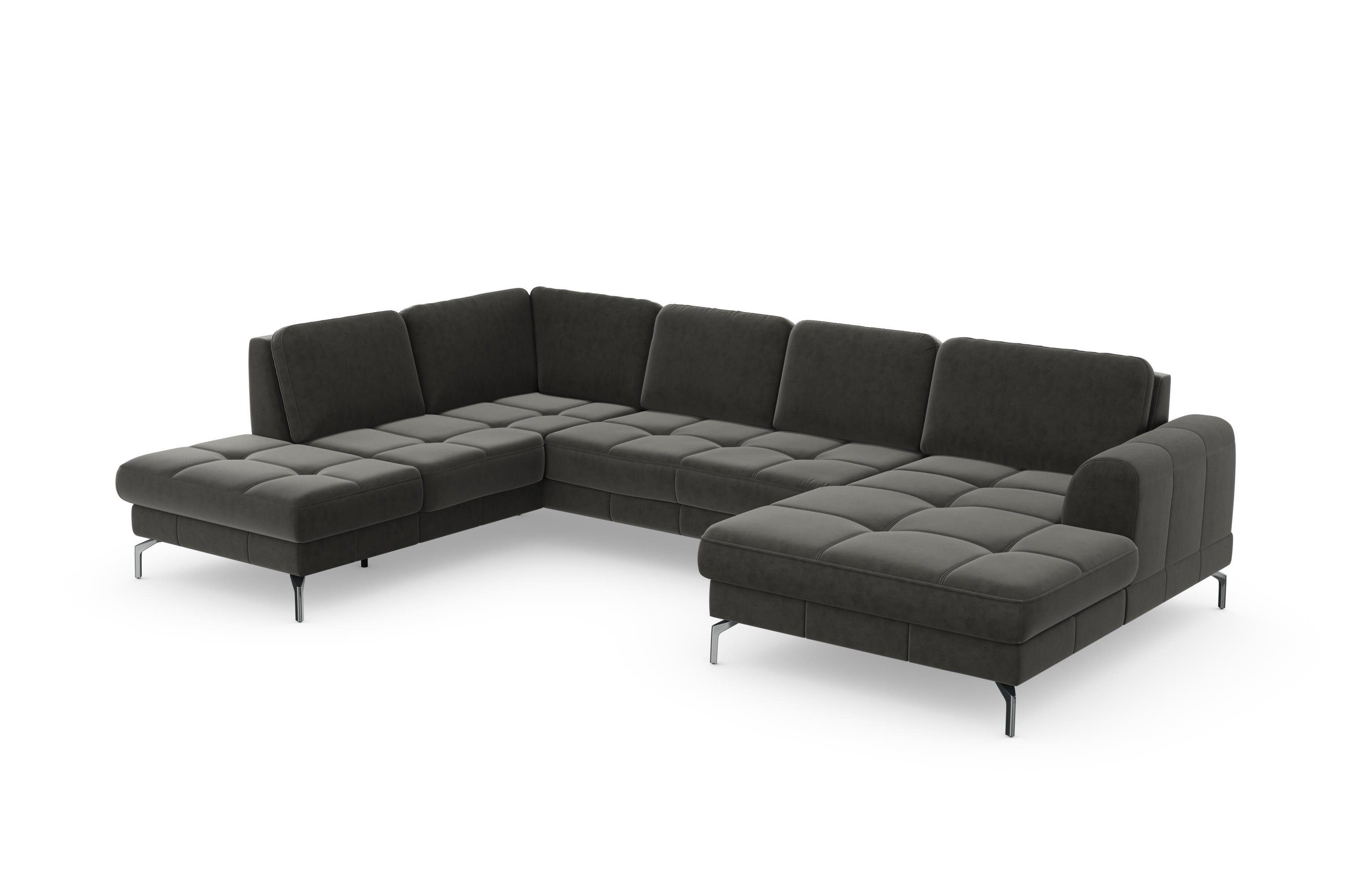 sit&more Zithoek Bendigo U-vorm inclusief zitdiepteverstelling, bodemvrijheid 15 cm, in 2 pootkleuren