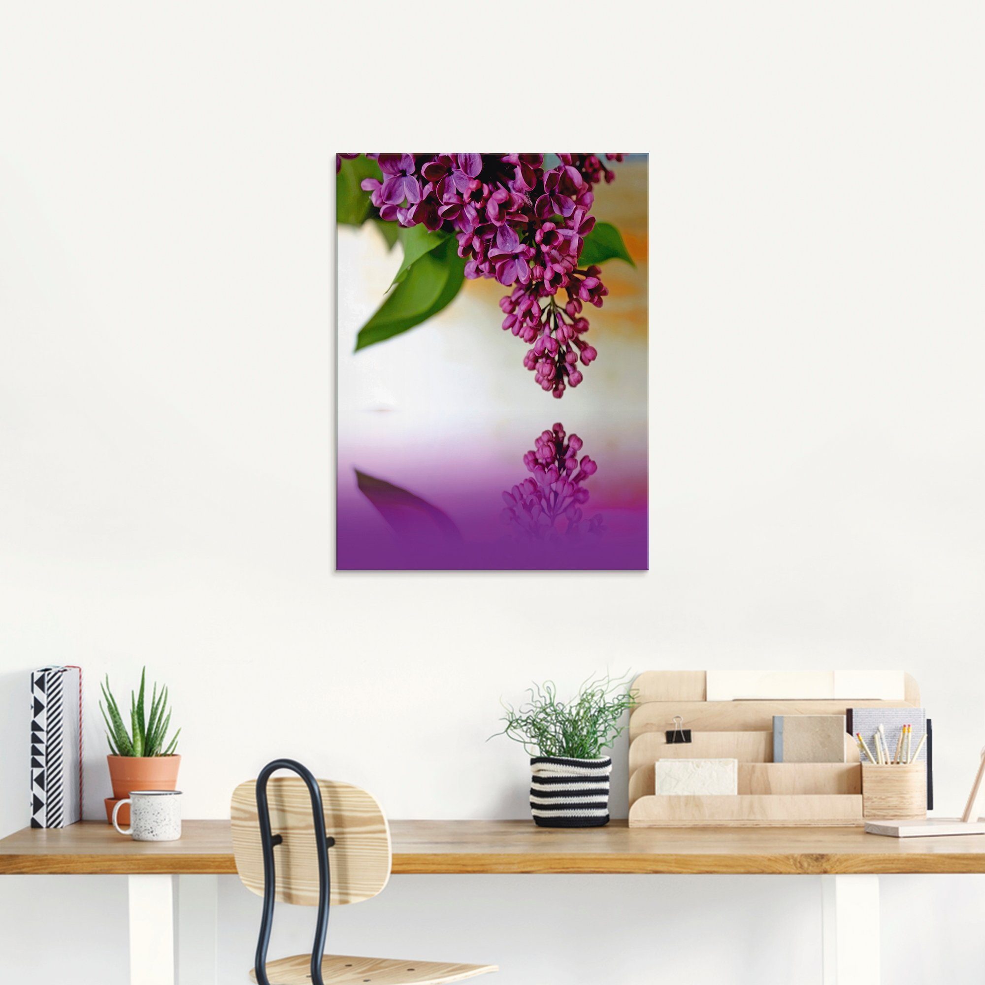 Artland Print op glas Lila in verschillende maten