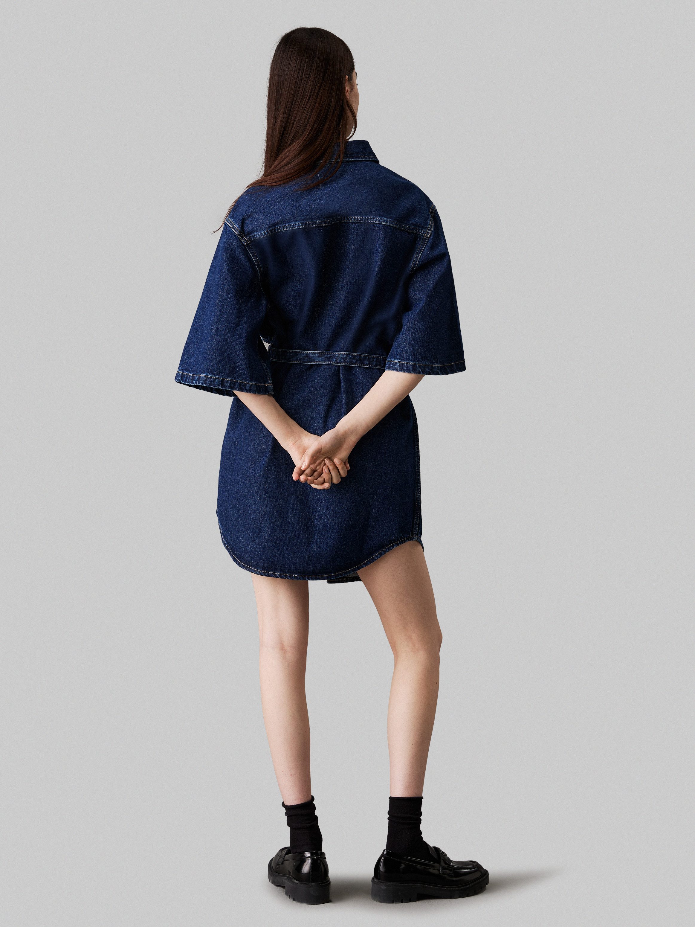Calvin Klein Jeans jurk UTILITY BELTED SHIRT DRESS