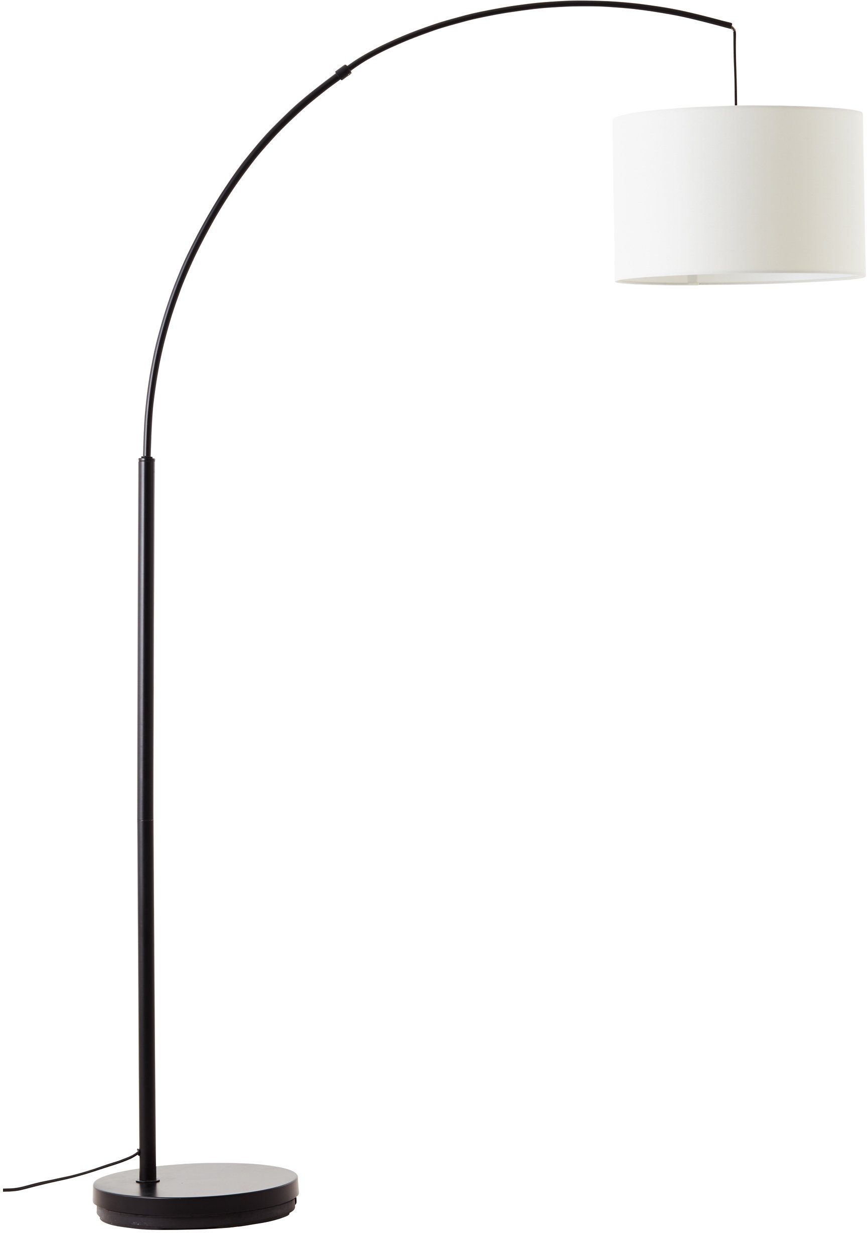 my home Staande lamp ELIJAH Booglamp textielen kap stof ø 36 cm (1 stuk)