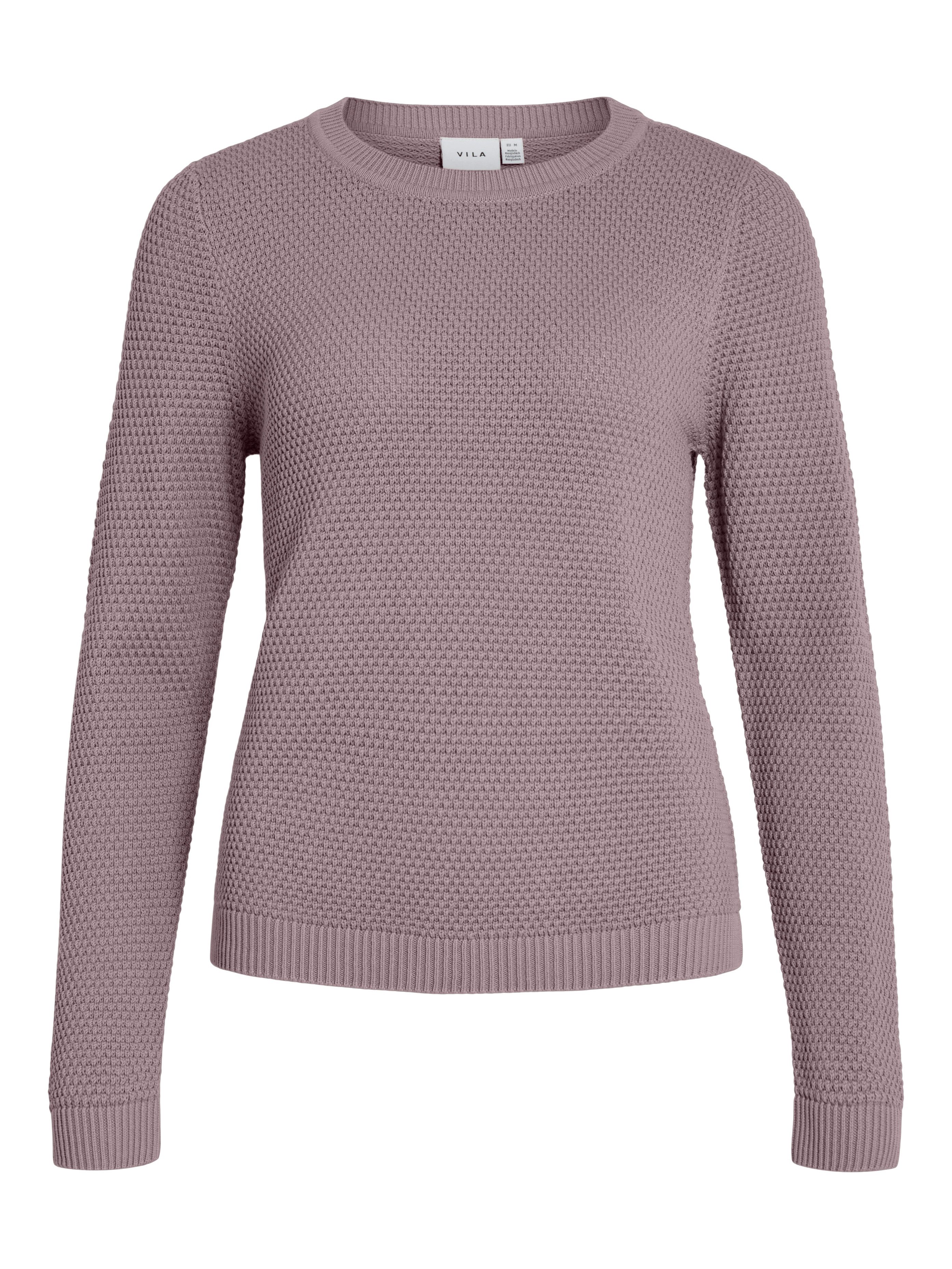 Vila Trui met ronde hals VIDALO O-NECK L/S KNIT TOP- NOOS
