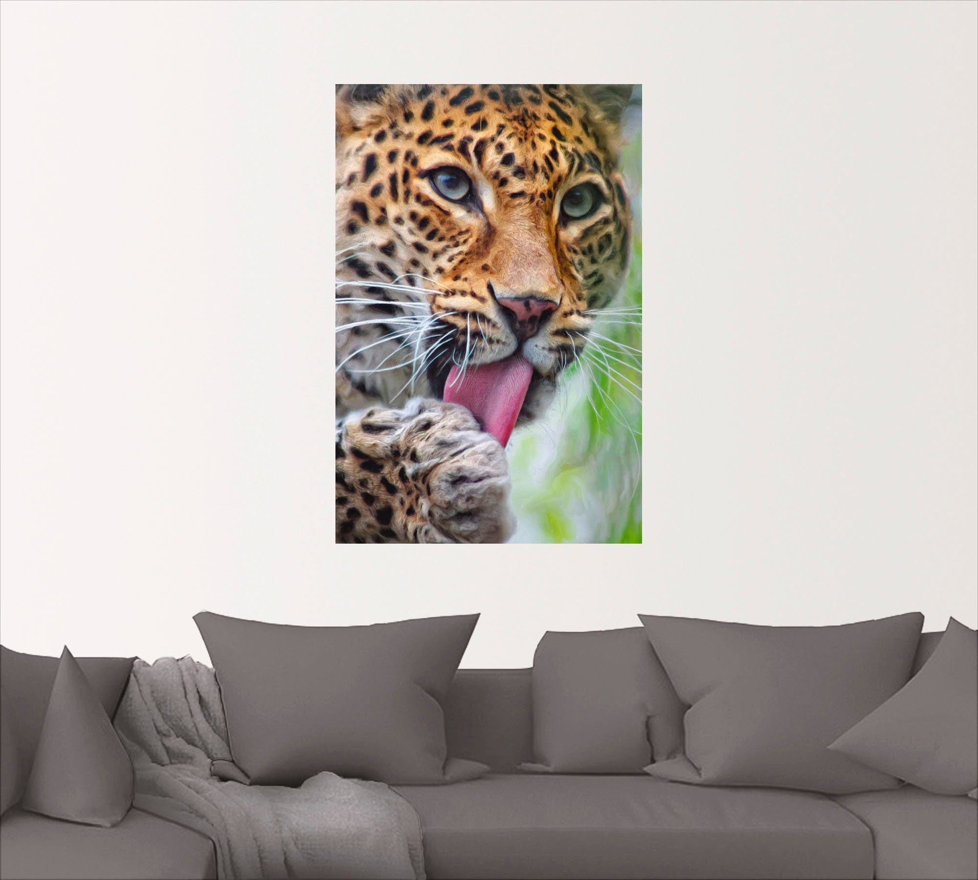 Artland Artprint Leopard als artprint op linnen, poster, muursticker in verschillende maten