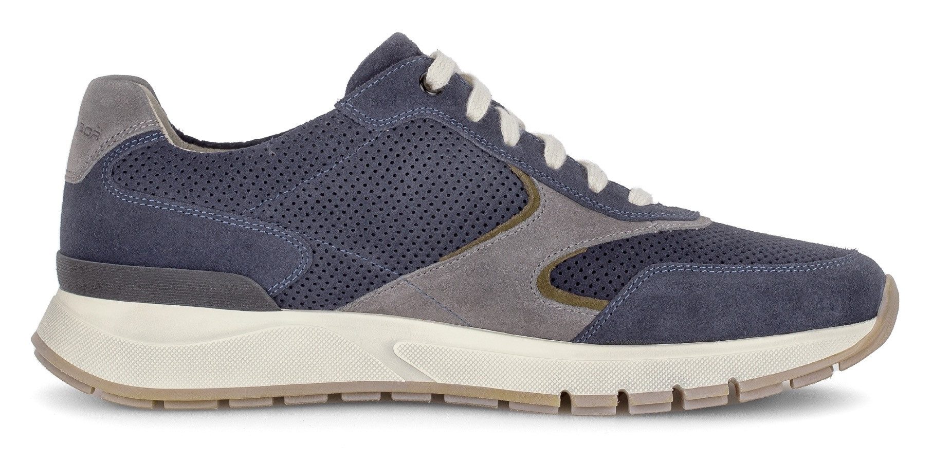 Pius Gabor Sneakers met sleehak , vrijetijdsschoen, lage schoen, veterschoen met contrastafwerkingen, g-breedte
