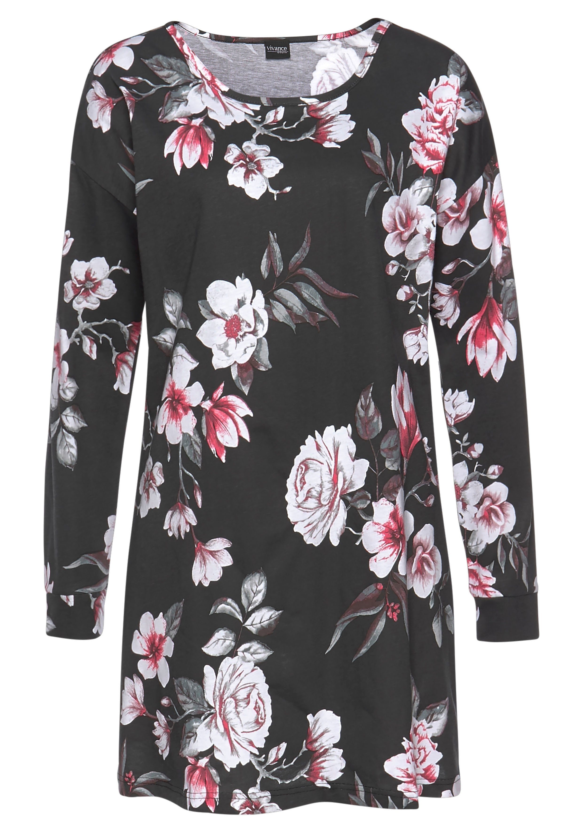 Vivance Dreams Nachthemd met grote bloemenprint