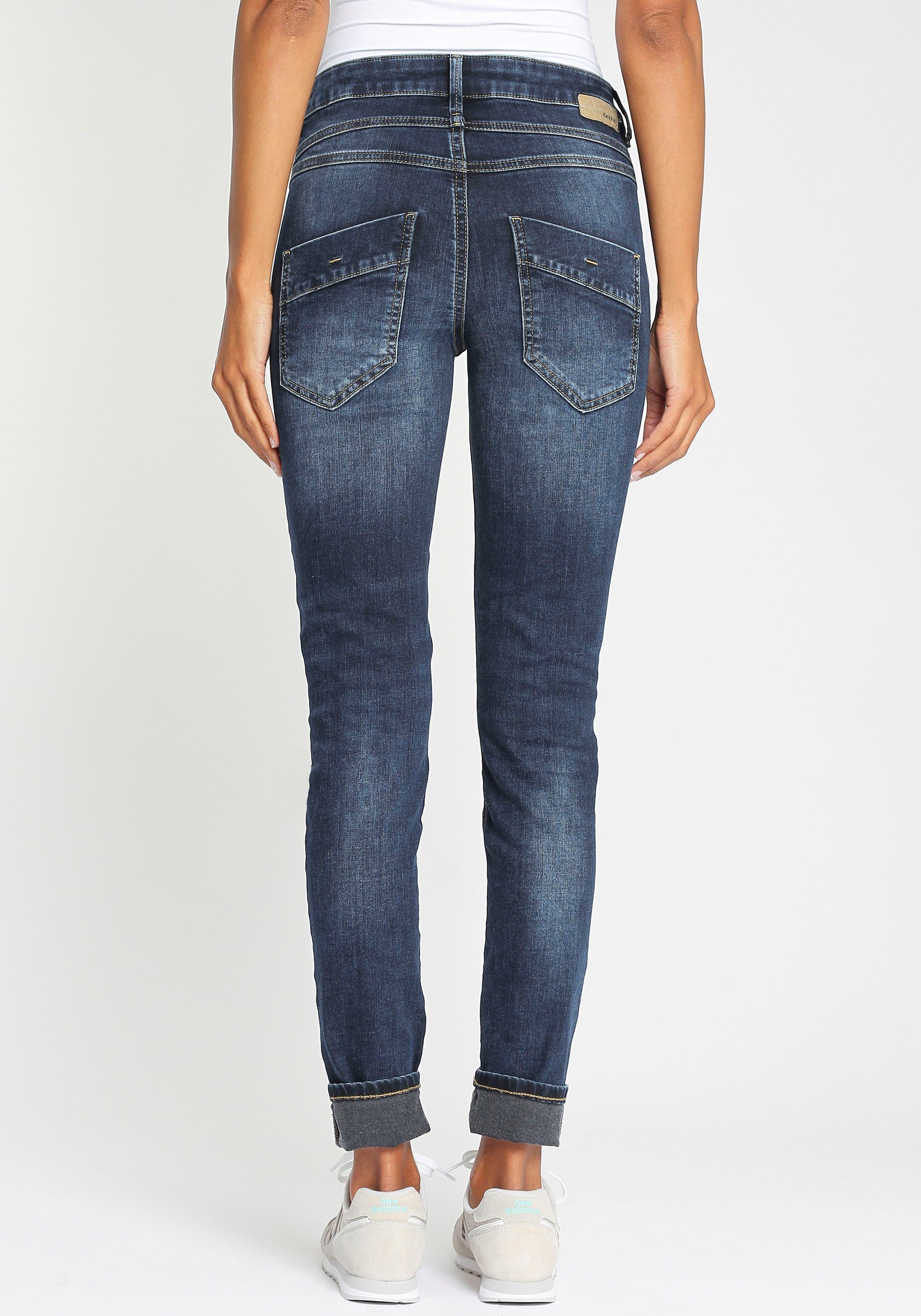 GANG Slim fit jeans 94CARLI met open knoopsluiting