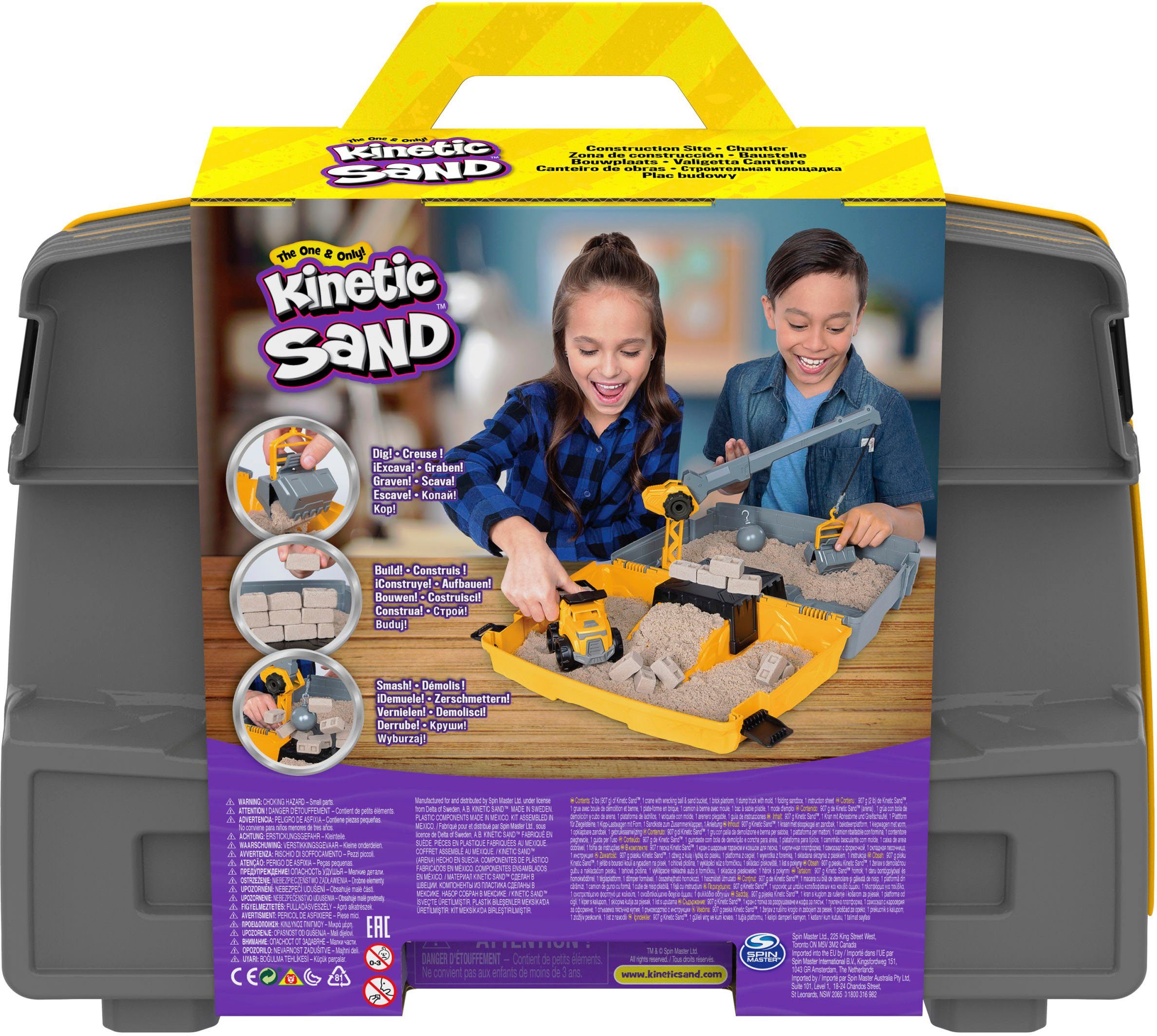 Spin Master Knutselset Kinetic Sand - Construction Folding Sandbox 907 g