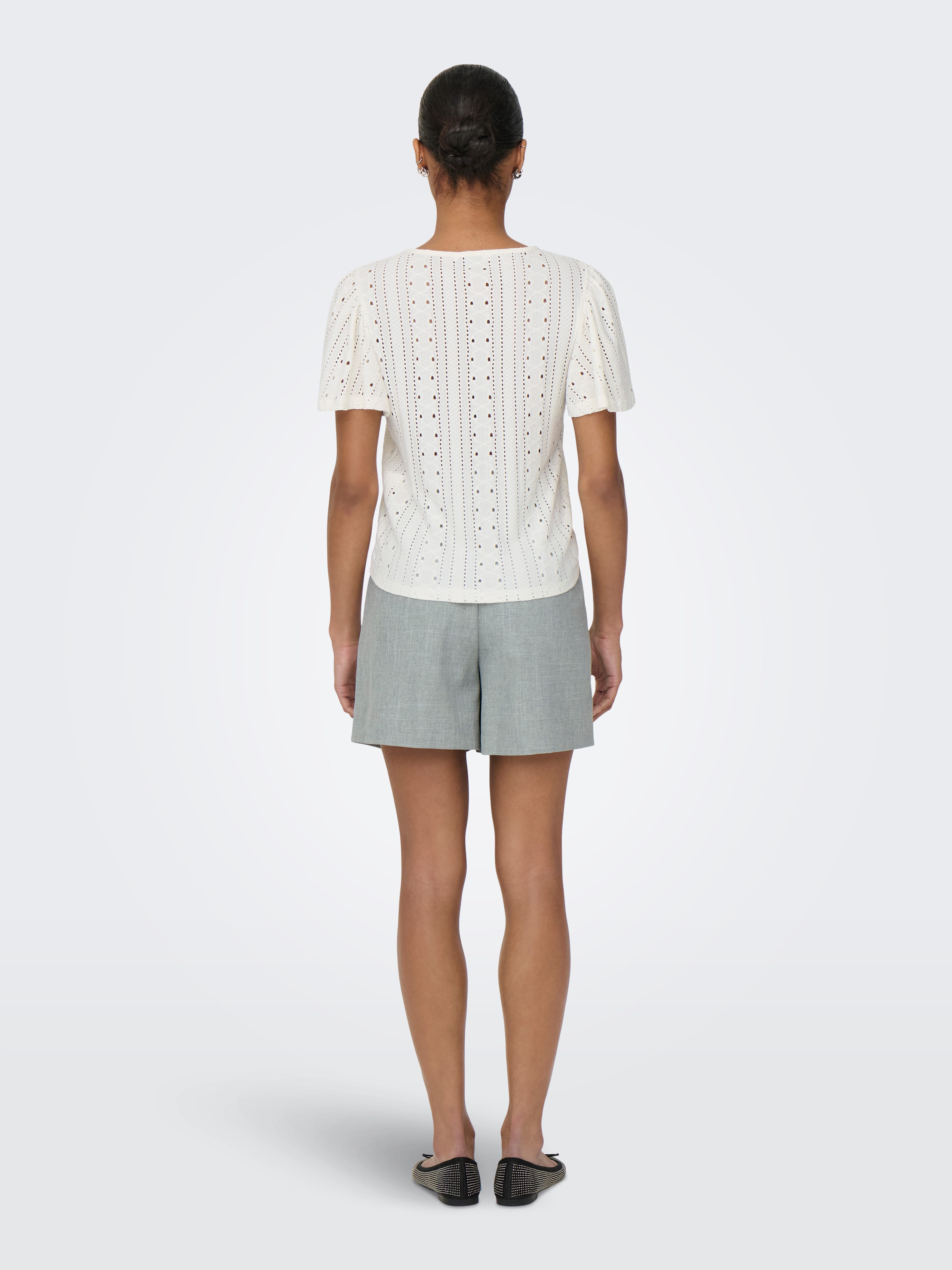 Only Shirt met korte mouwen ONLRIVERSIDE S/S FLAIRED TOP JRS