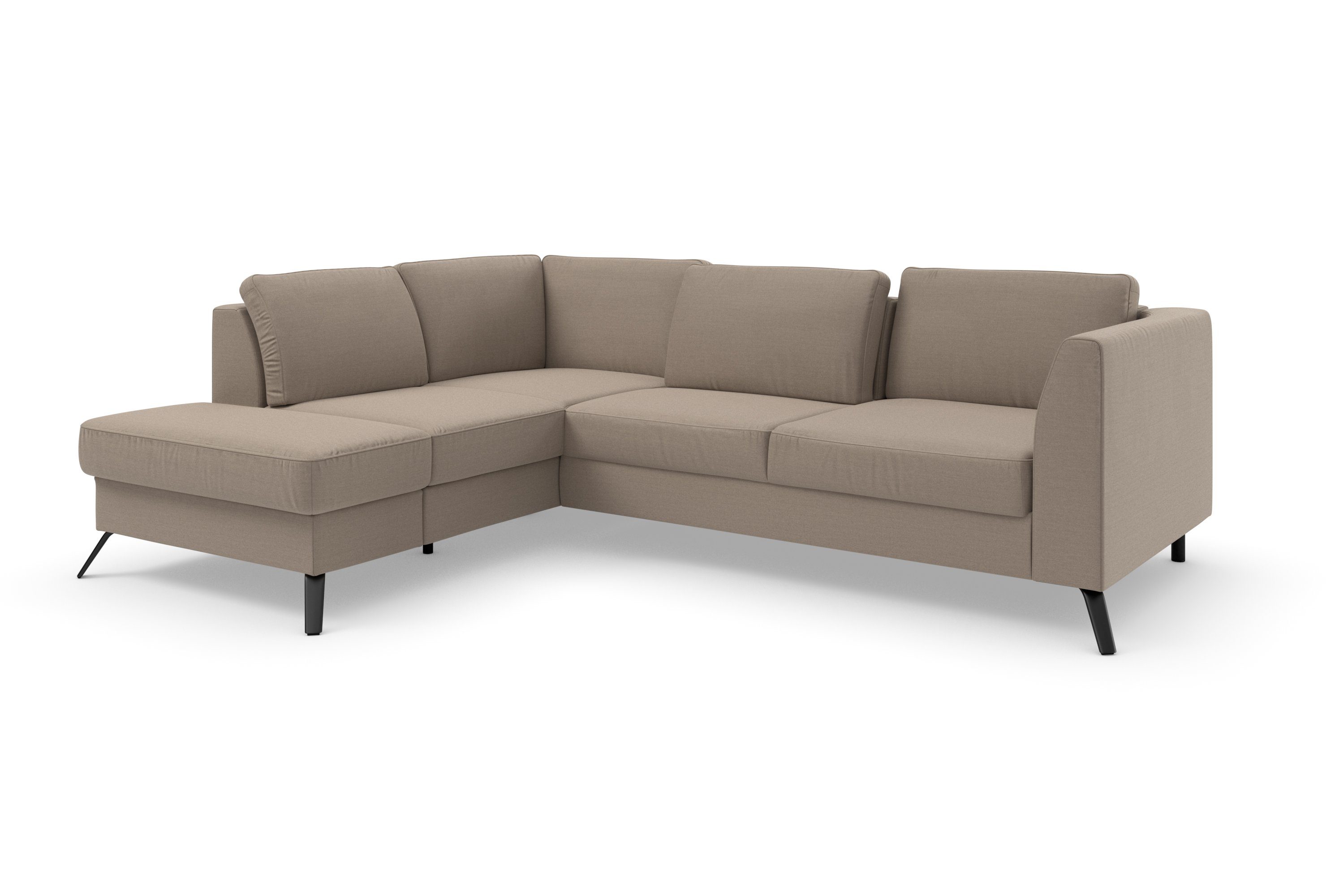 sit&more Hoekbank Olsen L-vorm inclusief zitdiepteverstelling, naar keuze met slaapfunctie, 15 cm hoog