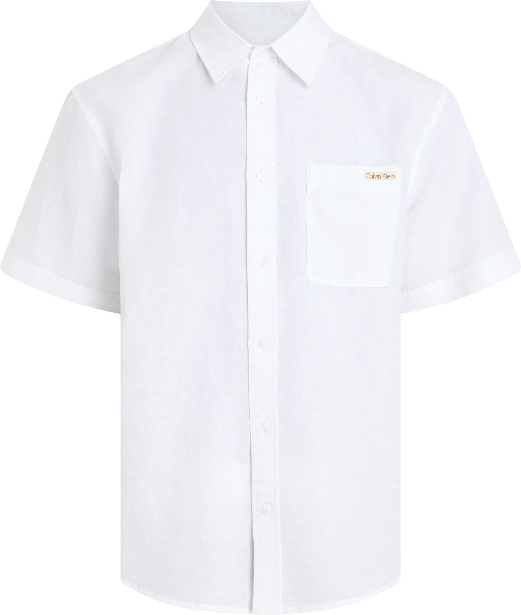 Calvin Klein Overhemd met korte mouwen LINEN COTTON S/S SHIRT