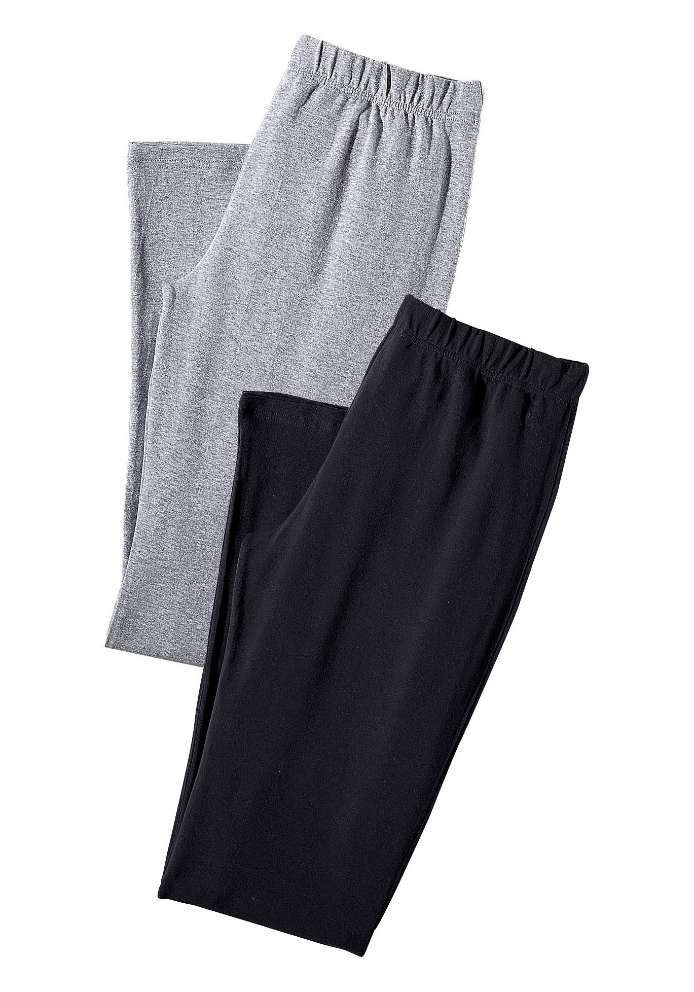 vivance active Legging met rubberen tailleband, loungewear (2-delig, Set van 2)