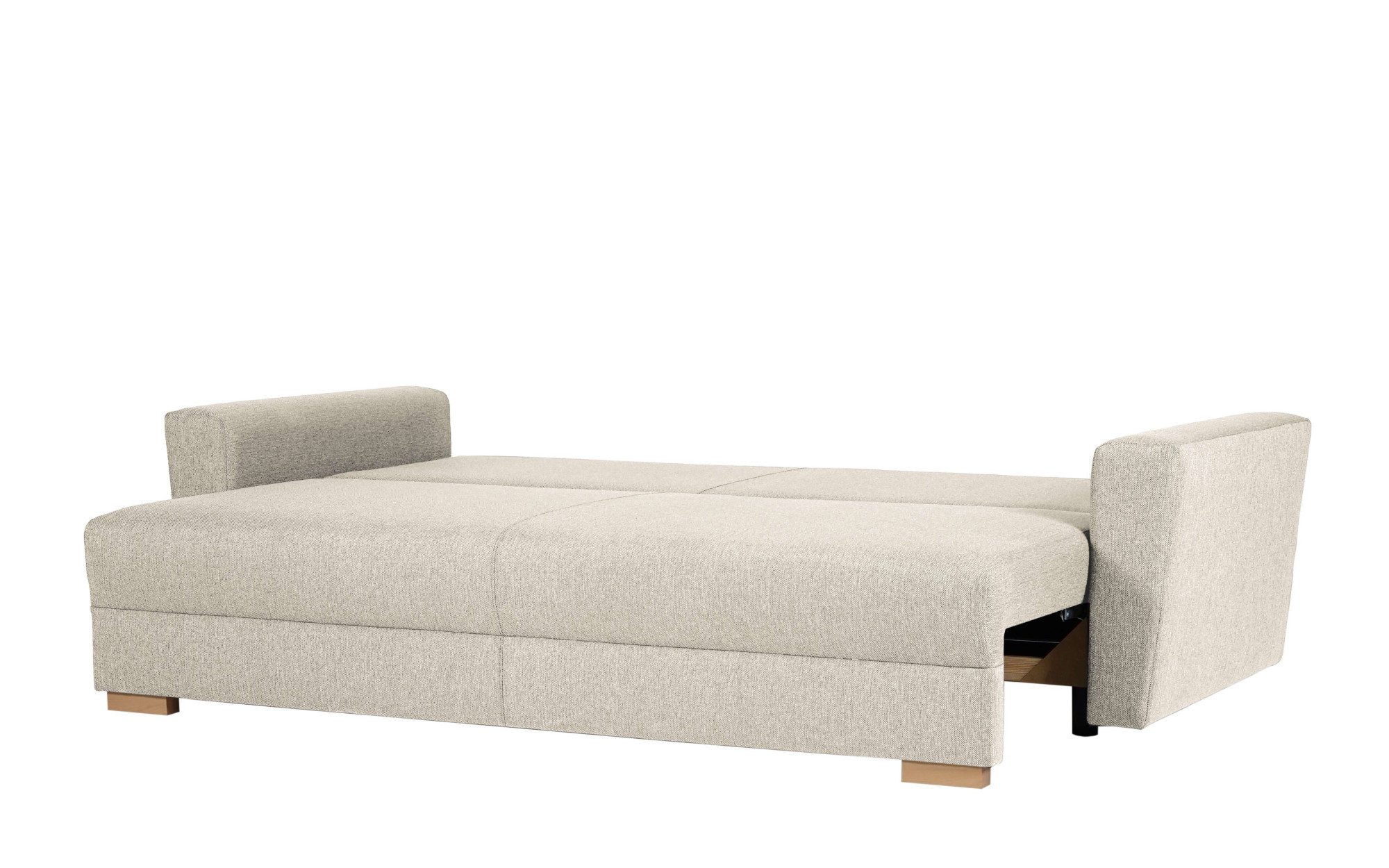 INOSIGN 3-zitsbank MAGHERA slaapbank met bedlade, van hoogwaardige afwerking met golfvering, corduroy en structuur bekleding, b/h/d 230/92,5/79 cm