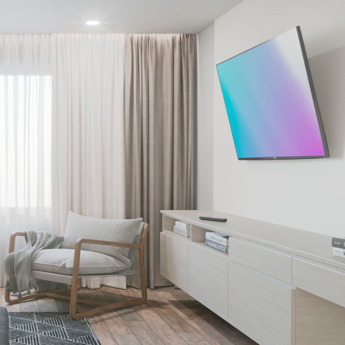 Hama Tv-wandhouder Wandbeugel (kantelbaar, 32" - 75", VESA 400x400)