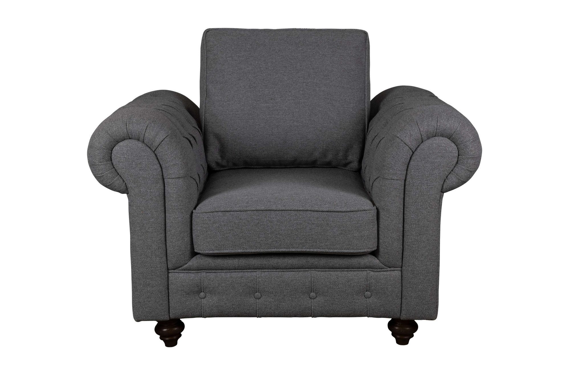 Home affaire Fauteuil MENDITTE Knoopstiksels op armleuningen en voorste lijst, hoge kwaliteit