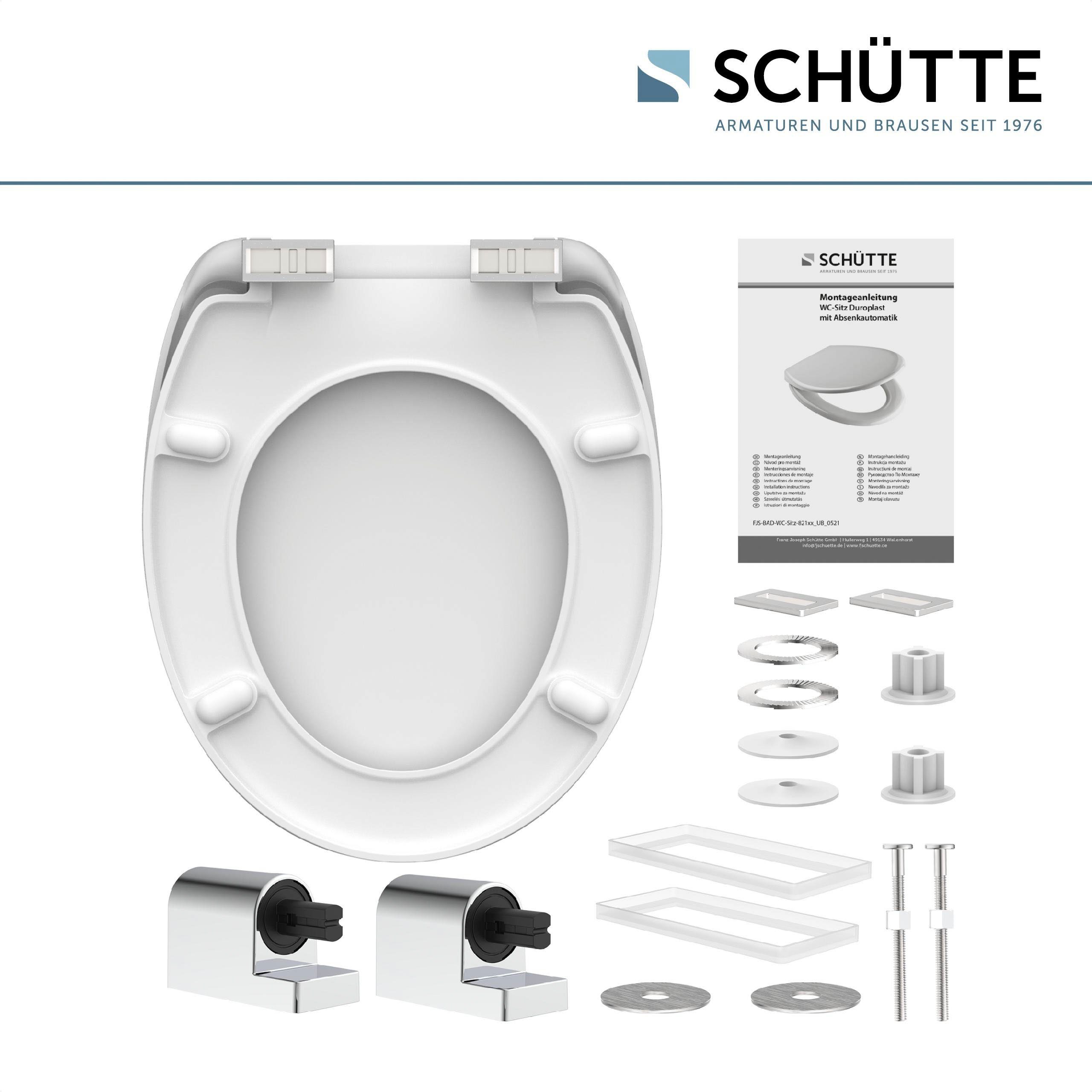 Schütte Toiletzitting Gingko & Wood Duroplast, met softclosemechanisme