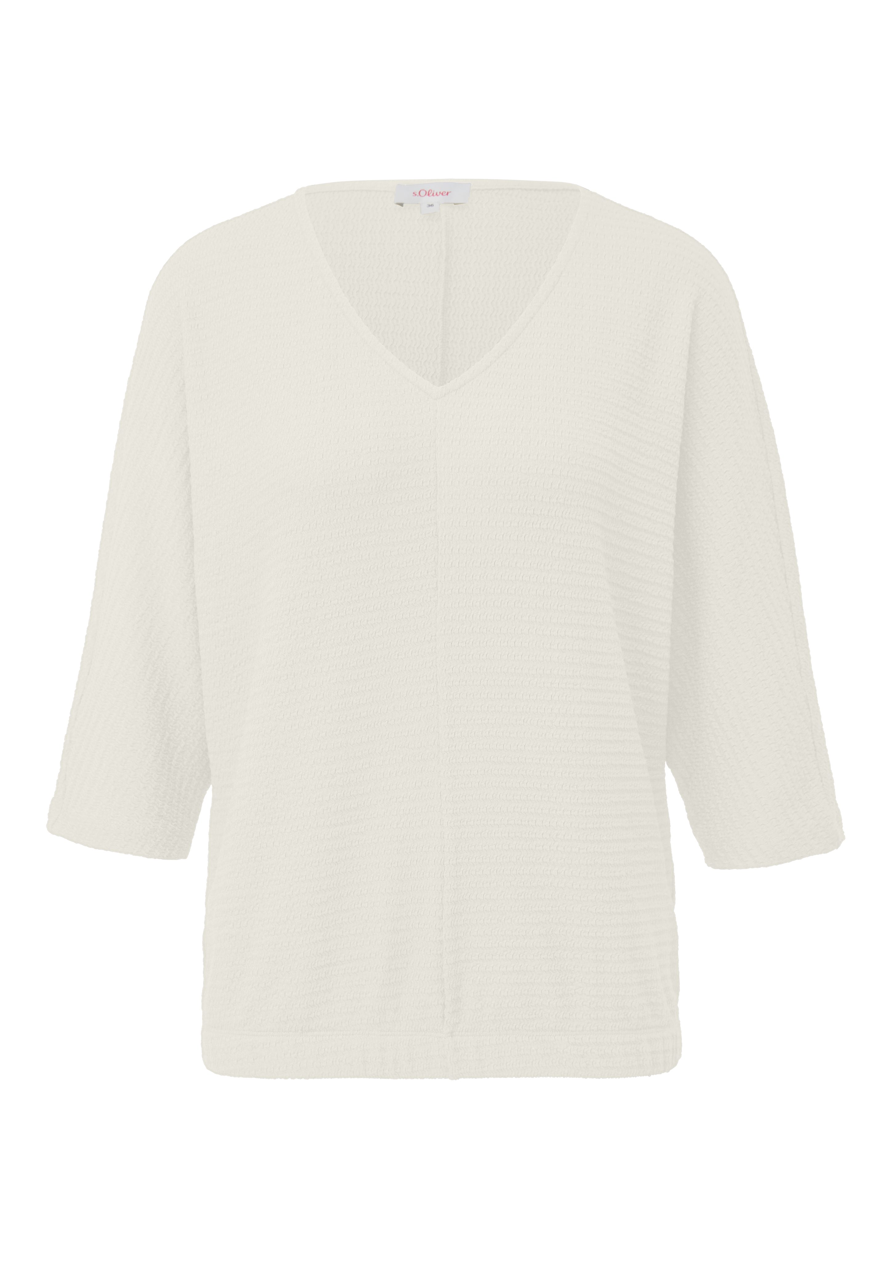 s.Oliver Shirt met 3/4 mouwen met structuur