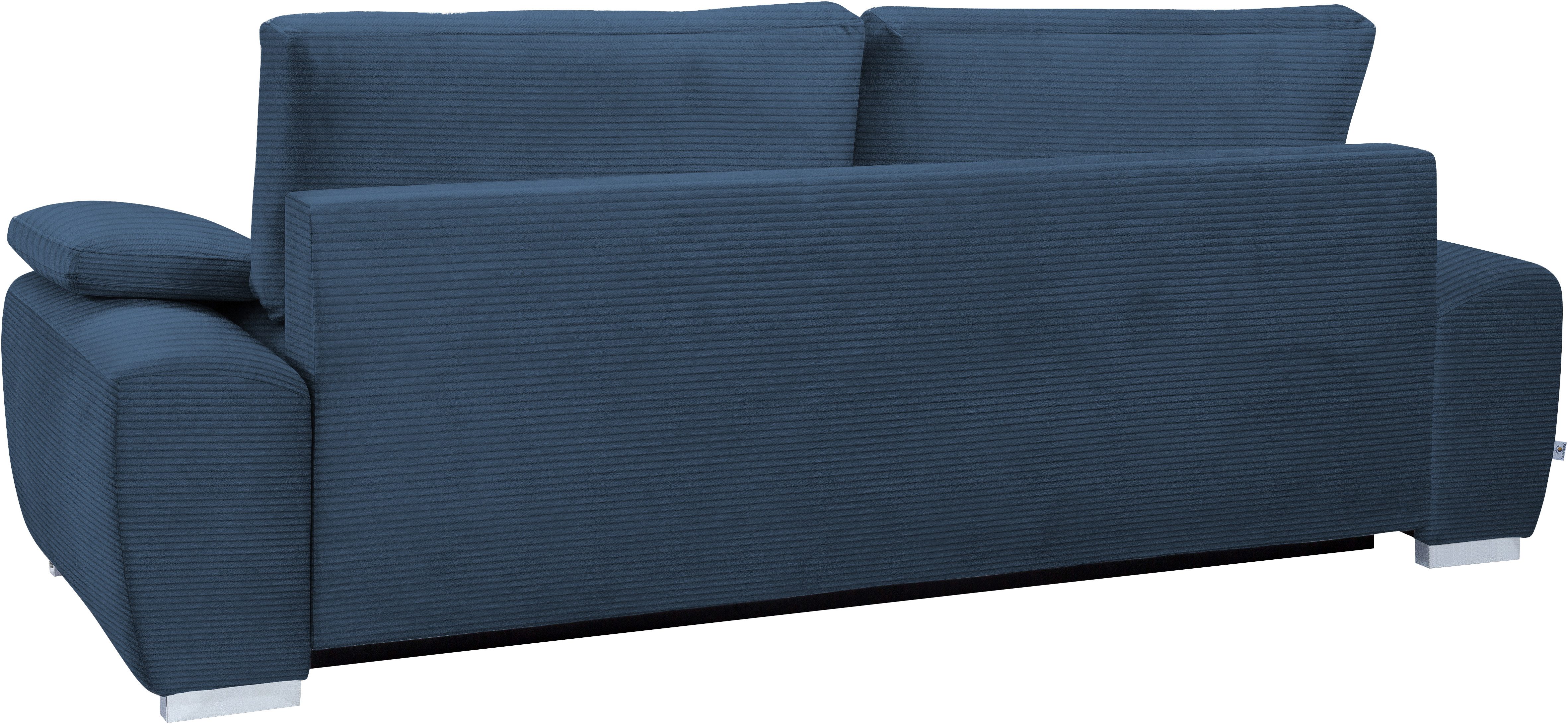 exxpo - sofa fashion 3-zitsbank SOLSBURY, comfortabel en gezellig, bank, slaapbank incl. pocketvering-bekleding, bedfunctie en opbergruimte, in cord