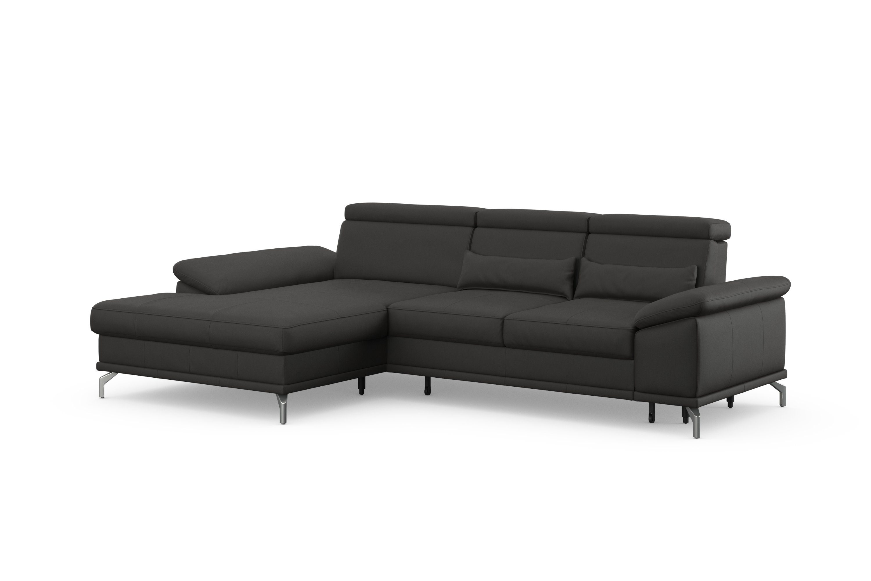 sit&more Hoekbank Cabrio L-vorm, met zitdiepteverstelling, arm- en hoofdsteunverstelling