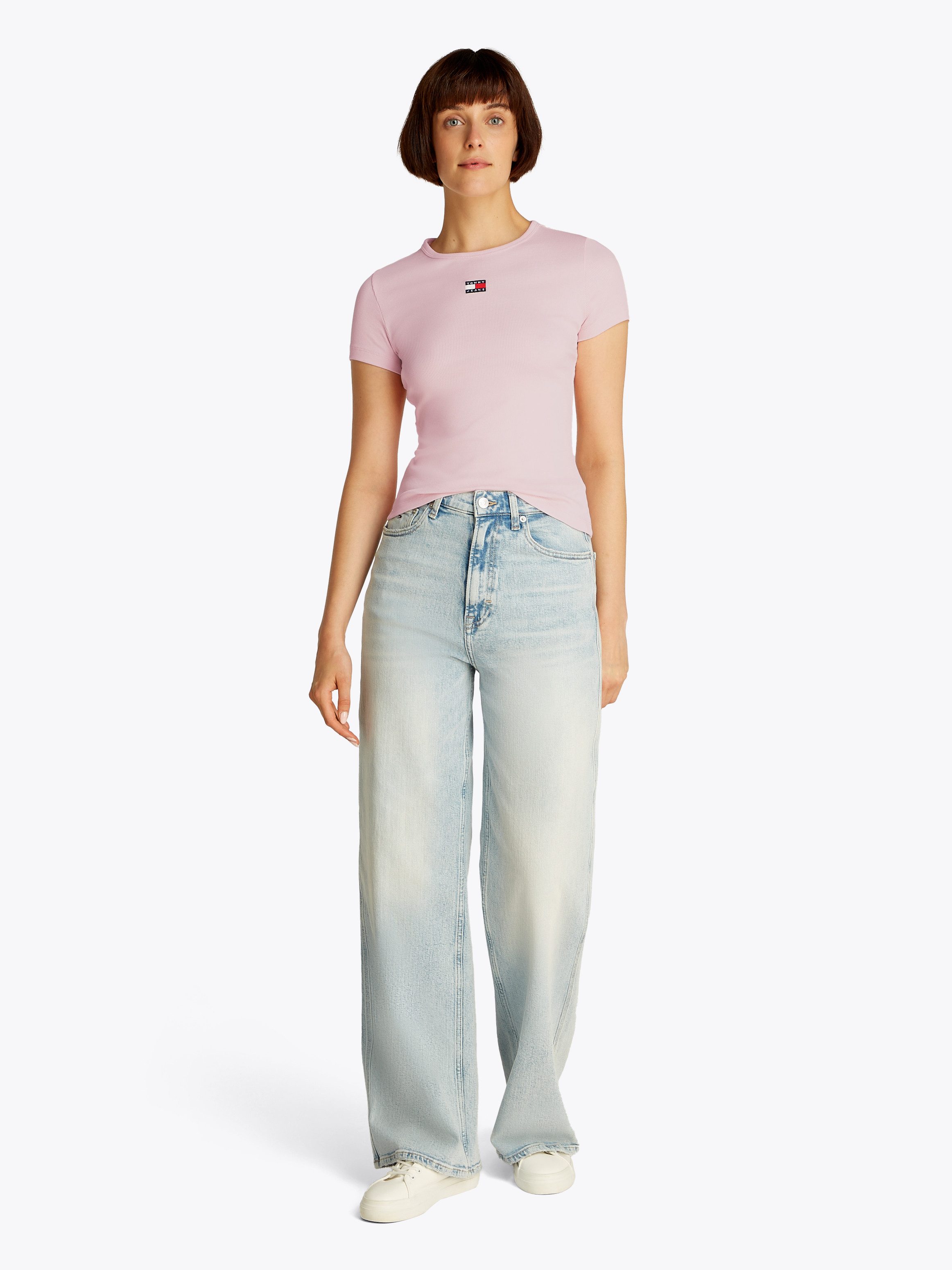 TOMMY JEANS T-shirt TJW SLIM BADGE RIB TEE