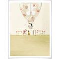 wall-art poster huwelijksfeest decoratie heteluchtballon (1 stuk) multicolor