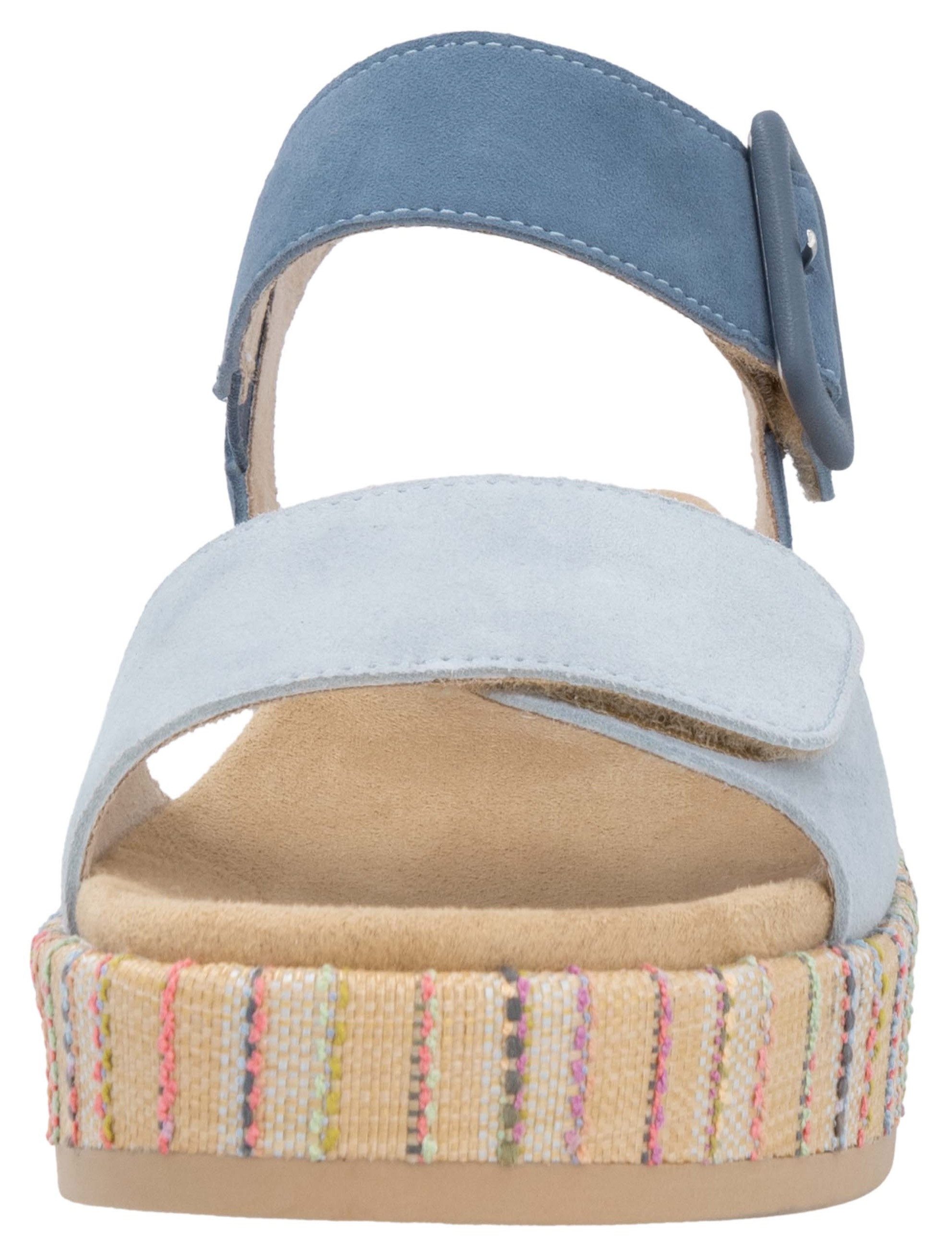 Remonte Sandaaltjes Elisabeth Hurley-Collection Sleehak, zomerschoen, sandaal met bandjes en bekleed plateau