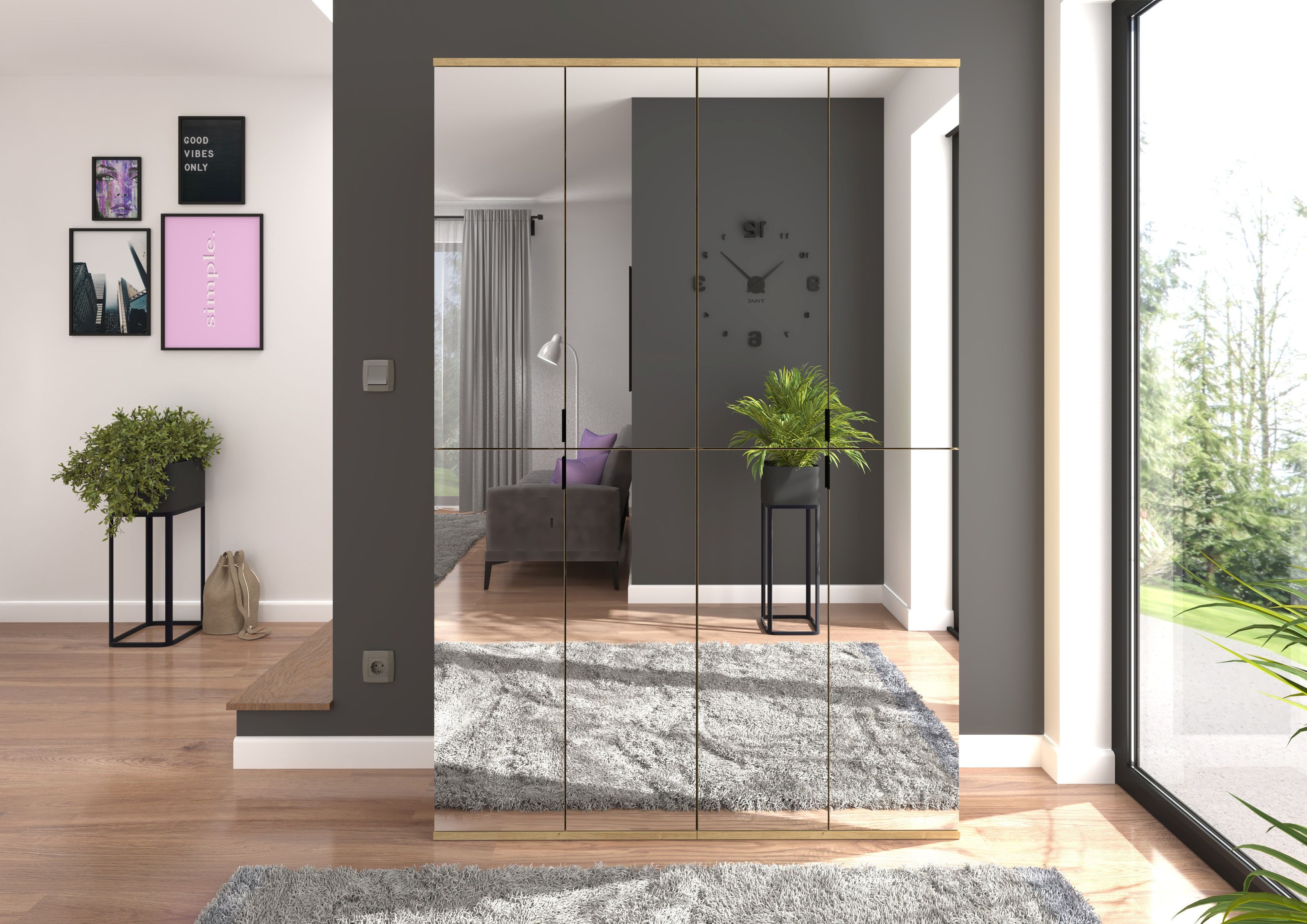 INOSIGN Halmeubelset Trondheim, Breedte 122 cm, bestaande uit 2 Kasten, 8 Deuren, 18 Vakken (set, 2-delig)