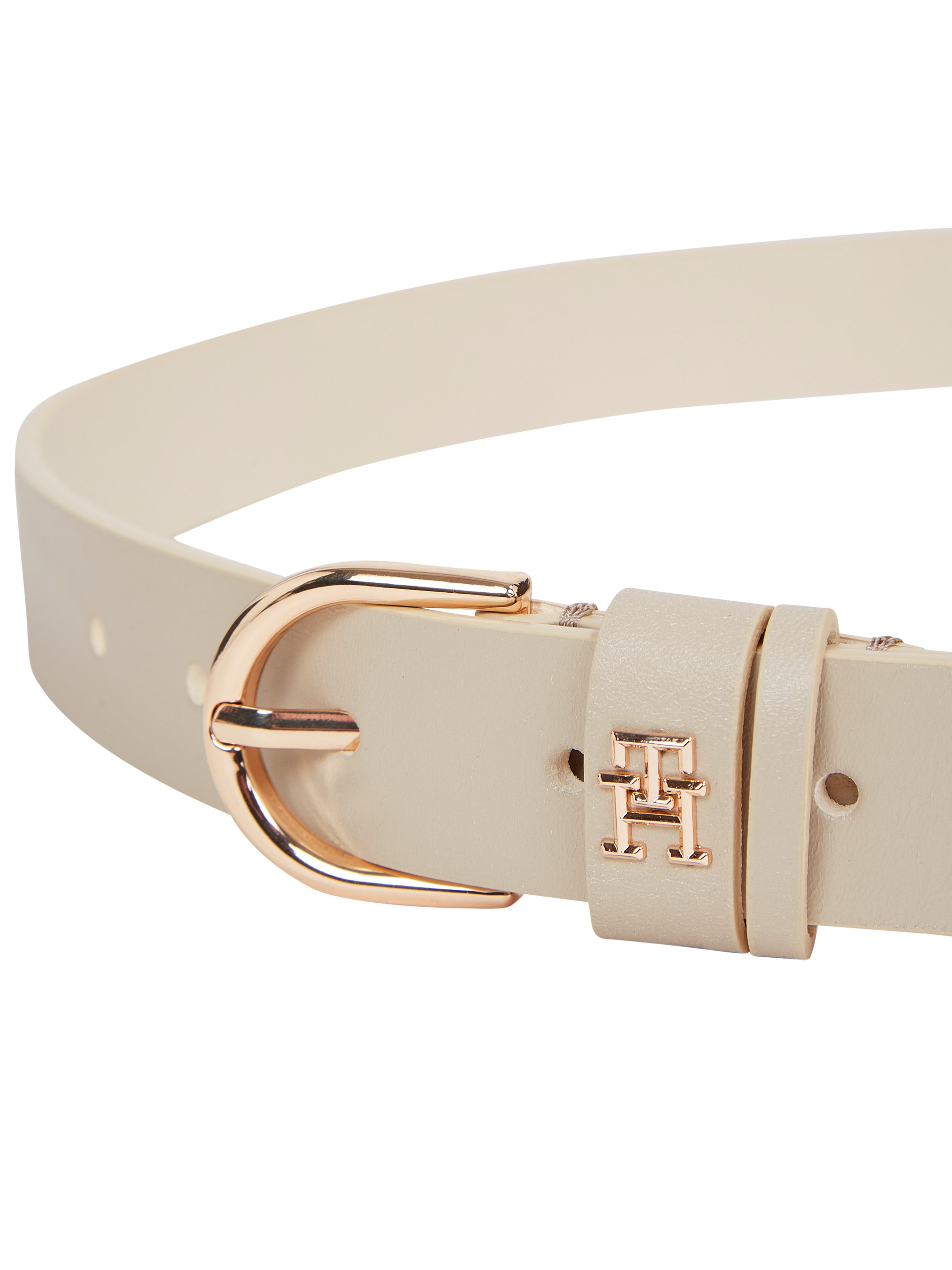 Tommy Hilfiger Leren riem ESSENTIAL EFFORTLESS 2.5 Logo-embleem, zachte haptiek, ovale eenvoudige pin sluiting