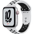 apple smartwatch watch nike se gps + cellular, 44 mm zilver