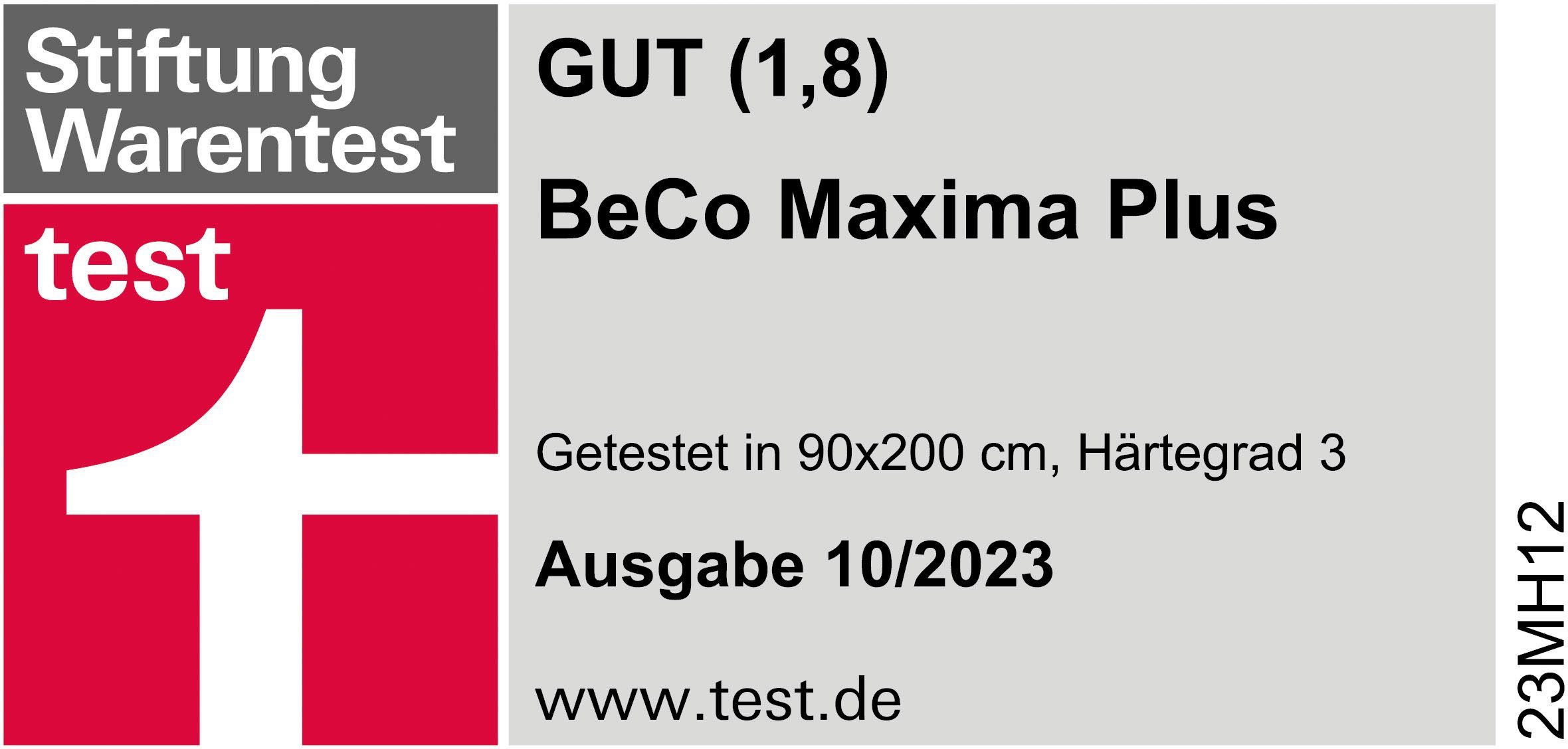 Beco Pocketveringsmatras Maxima Plus, matras in 90x200 en vele andere maten beschikbaar! Matras, 7 zones, 90x200 cm in H3 van Stiftung Warentest "GOED (1,8)" hoogte 22 cm