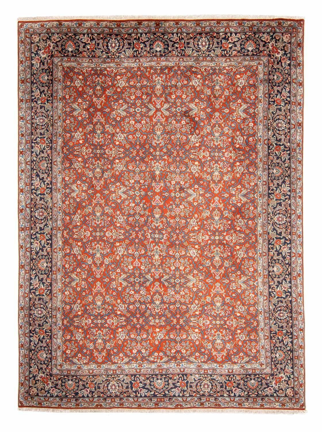 morgenland Wollen kleed Abadeh medaillon rosso scuro 157 x 105 cm Handgeknoopt
