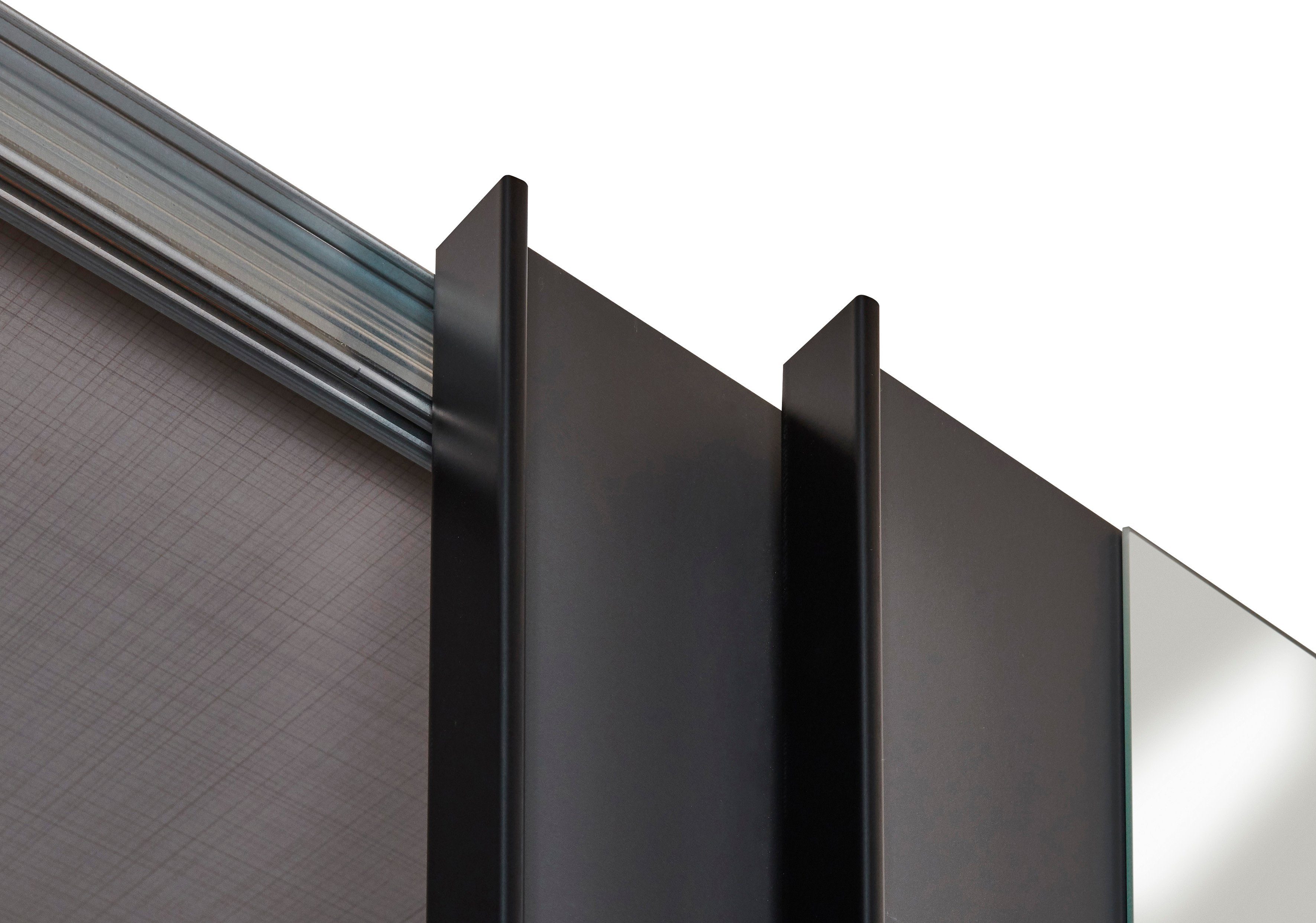 Wimex Zweefdeurkast Barmbek Slaapkamerkast BESTSELLER Garderobekast Kledingkast met 2 stoffen boxen en 2 extra planken, spiegeldeur