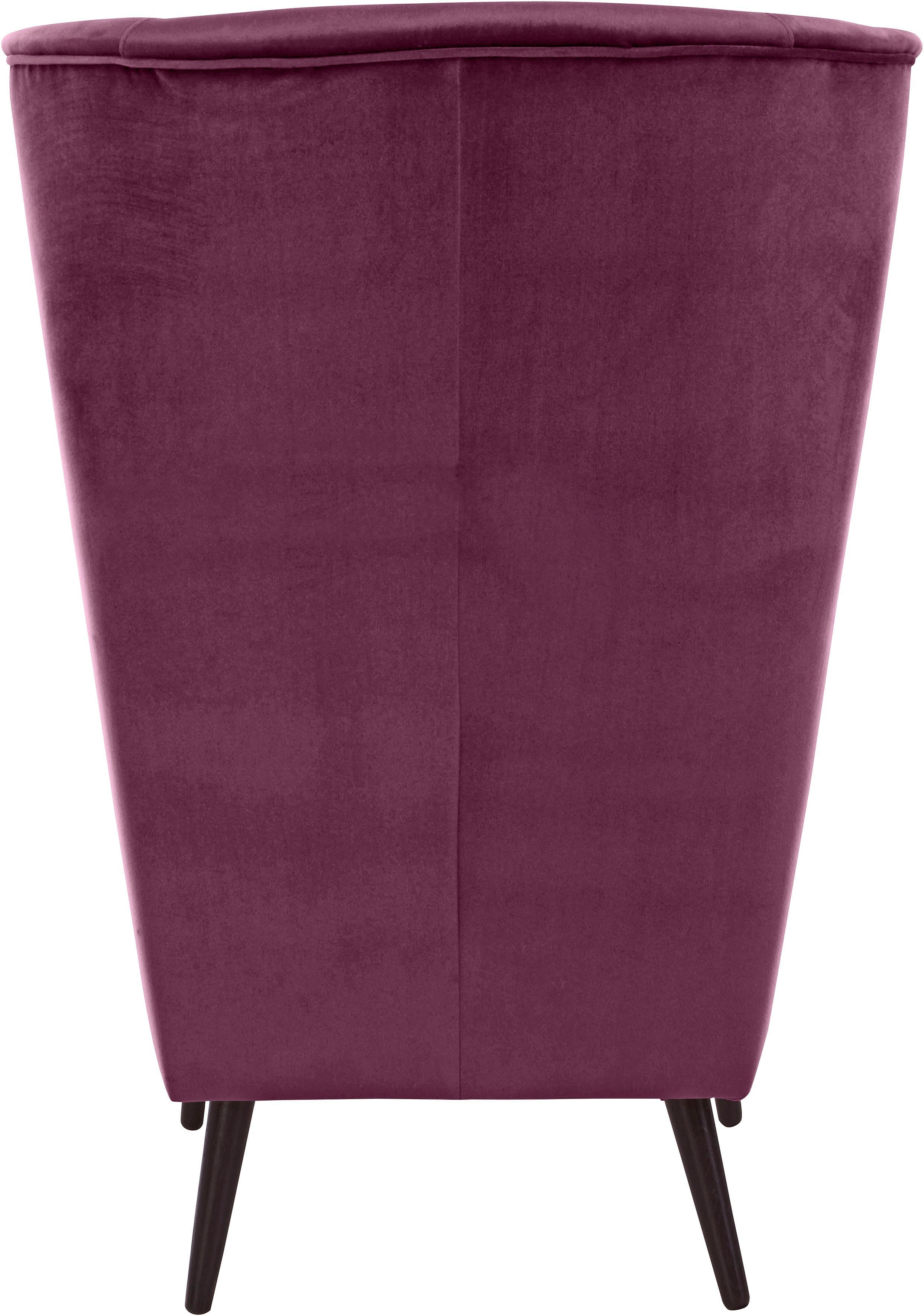 Guido Maria Kretschmer Home&Living Fauteuil Sallito, TV-stoel, oorfauteuil met Hocker, in veel stofkwaliteiten, ook in fluweelcord