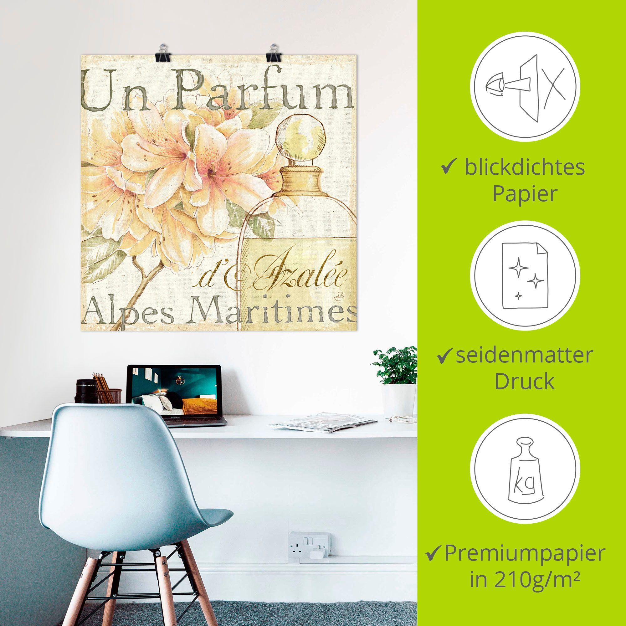 Artland Poster Bloemen en parfum III als artprint op linnen, muursticker of poster in verschillende maten