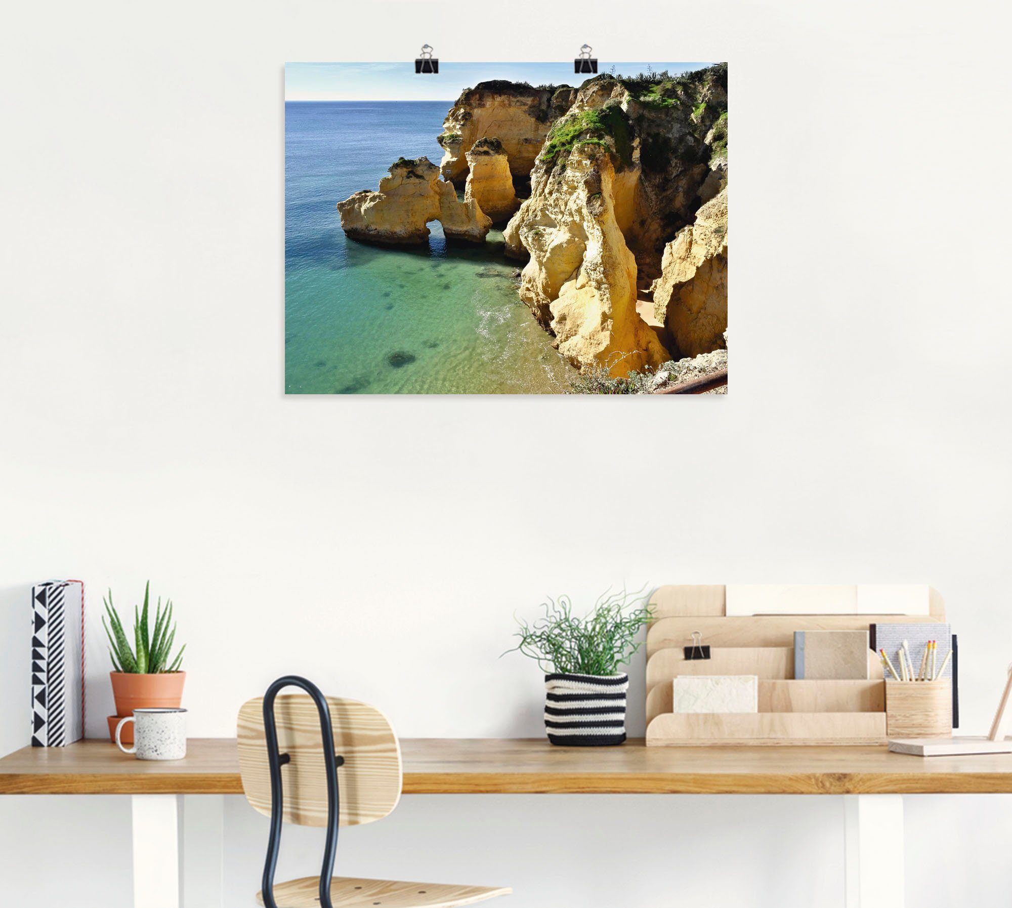 Artland Artprint Felsalgarve bij Silves als artprint van aluminium, artprint op linnen, muursticker of poster in verschillende maten