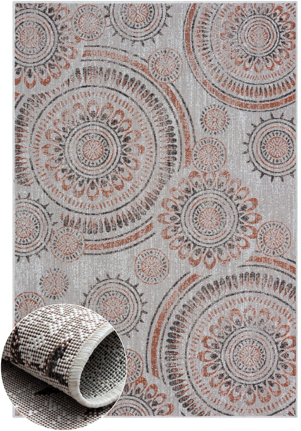 Myflair Möbel & Accessoires Vloerkleed Sonic, MAGAZIJNOPRUIMING! Ethno ontwerp, cirkels, geschikt voor buiten, balkon, terras
