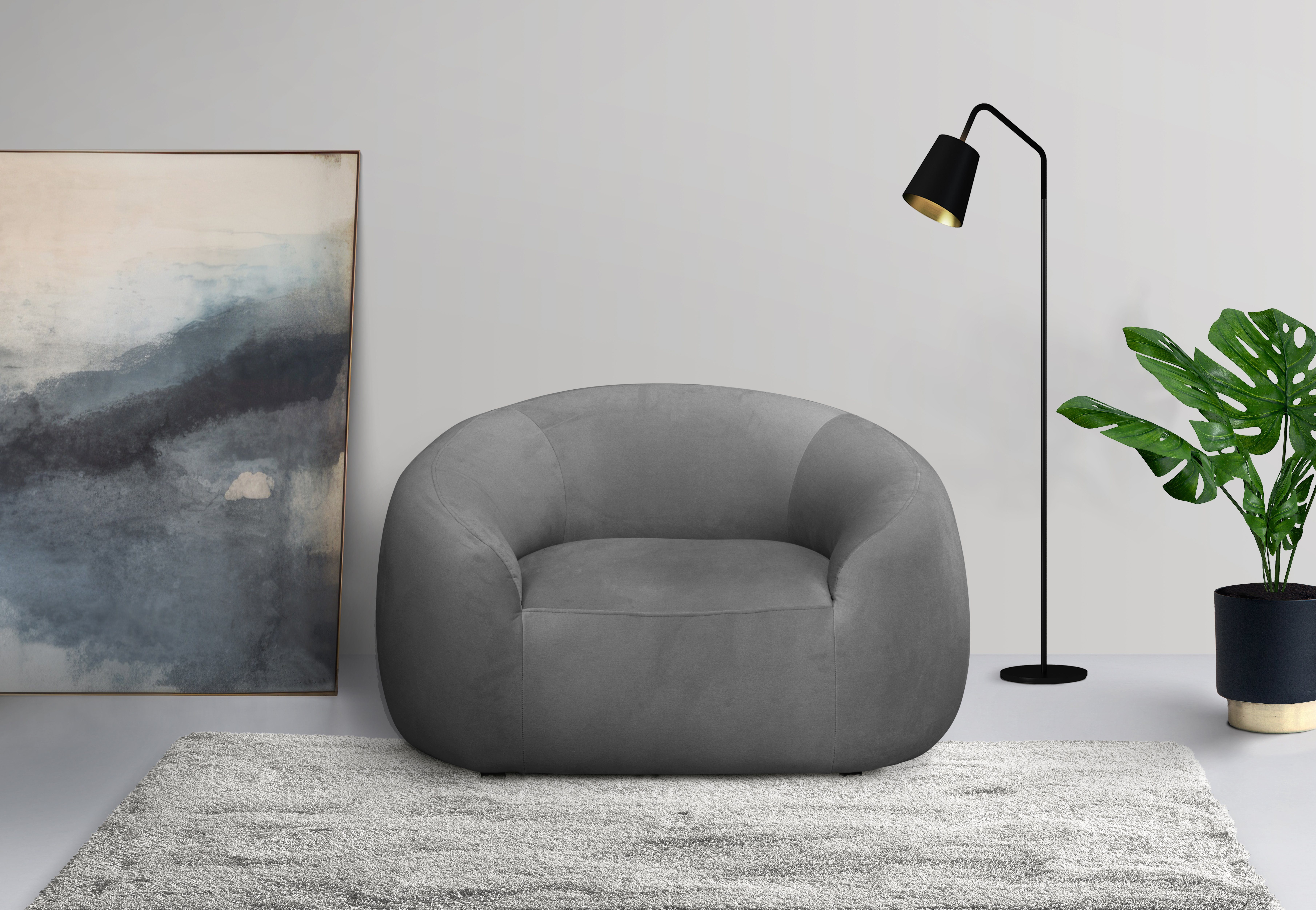 LeGer Home by Lena Gercke Fauteuil YANI relaxfauteuil, loungefauteuil, afmetingen B/D/H: 127/96/76 cm