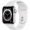 apple smartwatch watch series 6 inclusief oplaadstation (magnetische oplaadkabel) wit