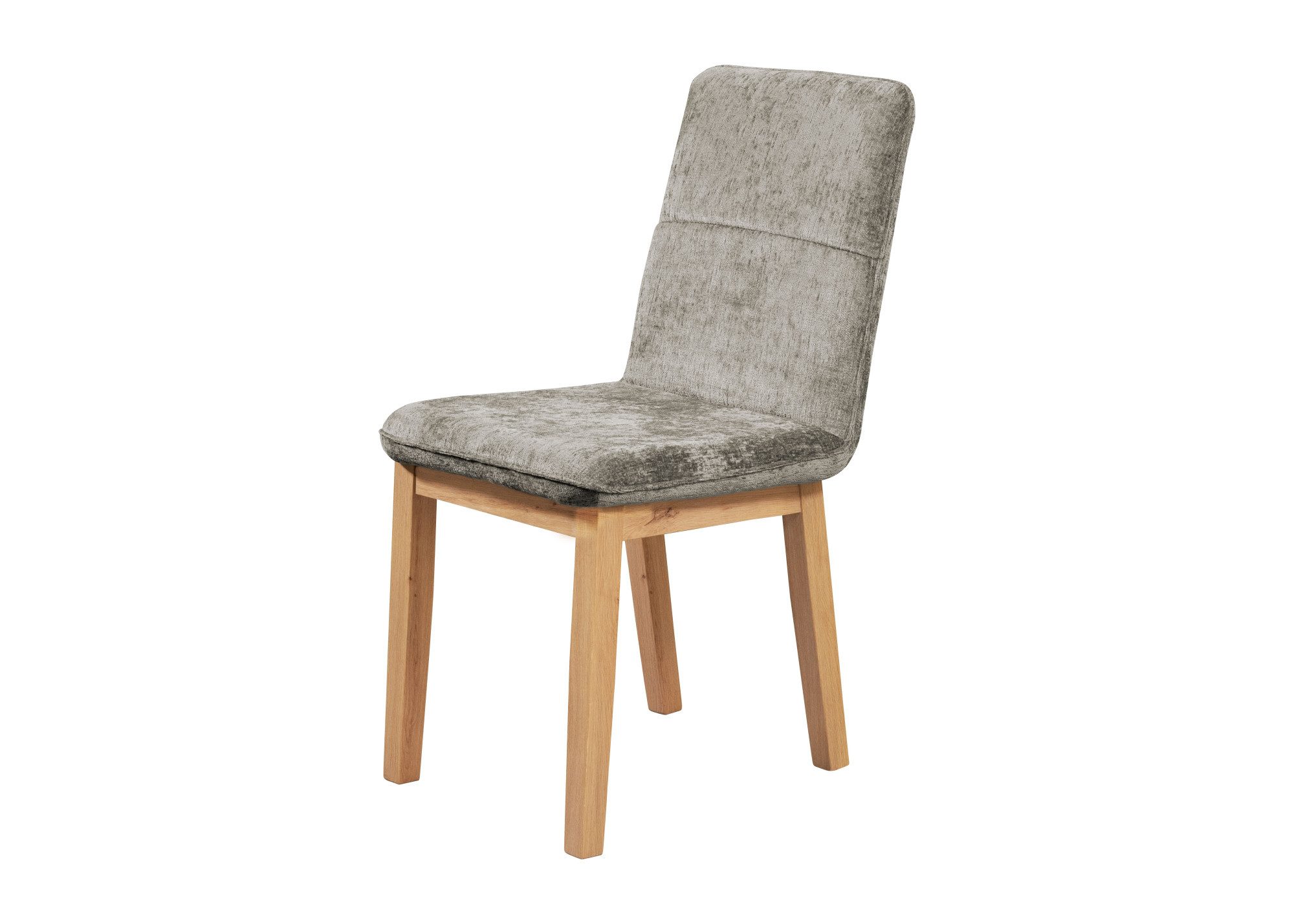 Home affaire Stoel met 4 poten Louise gestoffeerde stoel, eetstoel Frame en poten van massief eiken, modern landhuis (set, 2 stuks)
