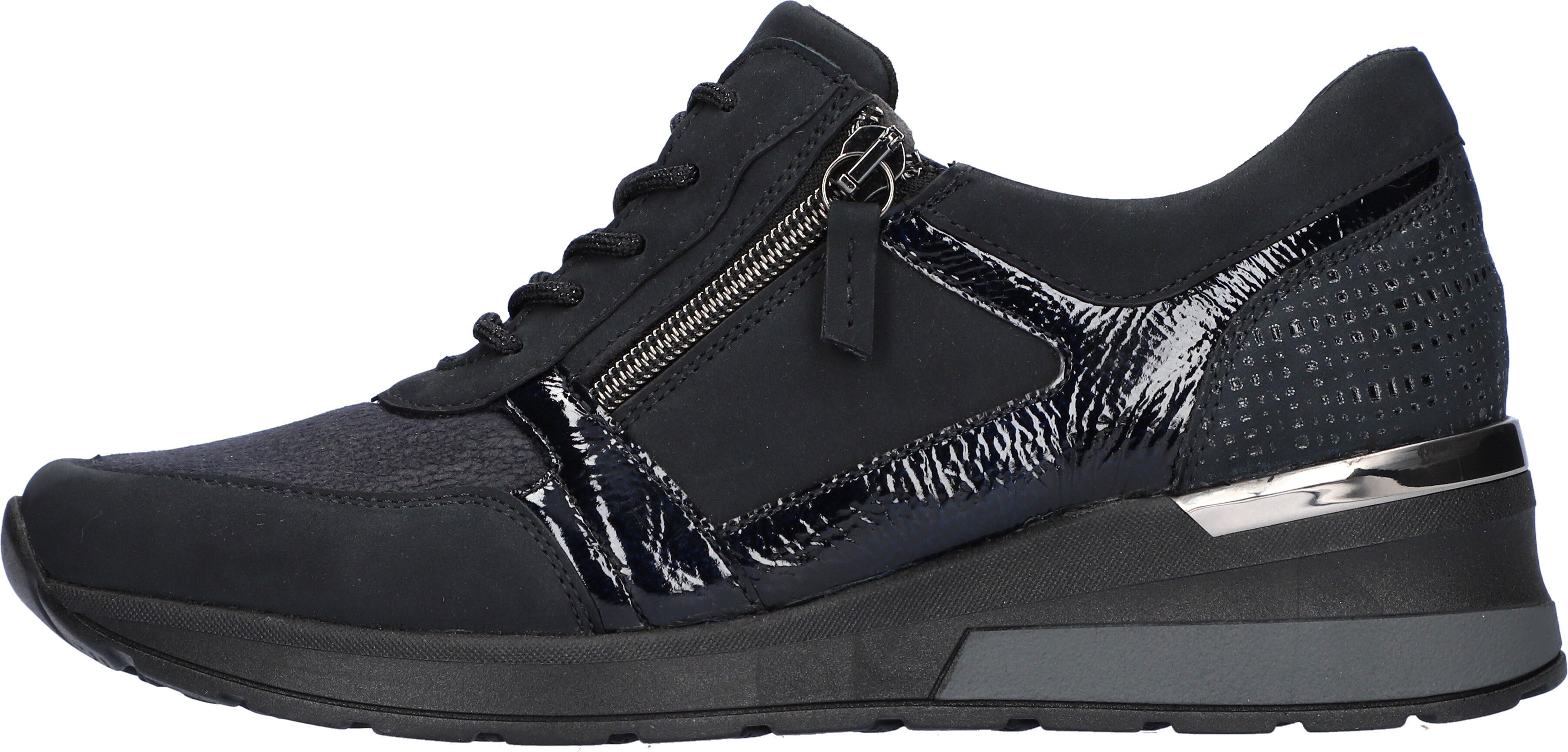 Waldläufer Sneakers met sleehak H-Clara-soft , vrijetijdsschoen, lage schoen, veterschoen met luchtkamerzool