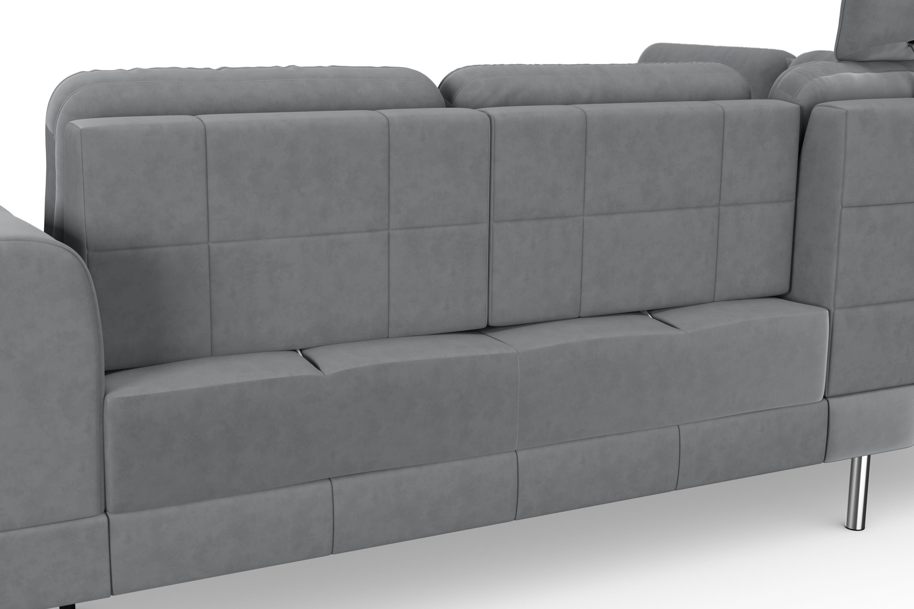 sit&more Hoekbank Bendigo L-vorm inclusief zitdiepteverstelling, bodemvrijheid 15 cm, in 2 pootkleuren